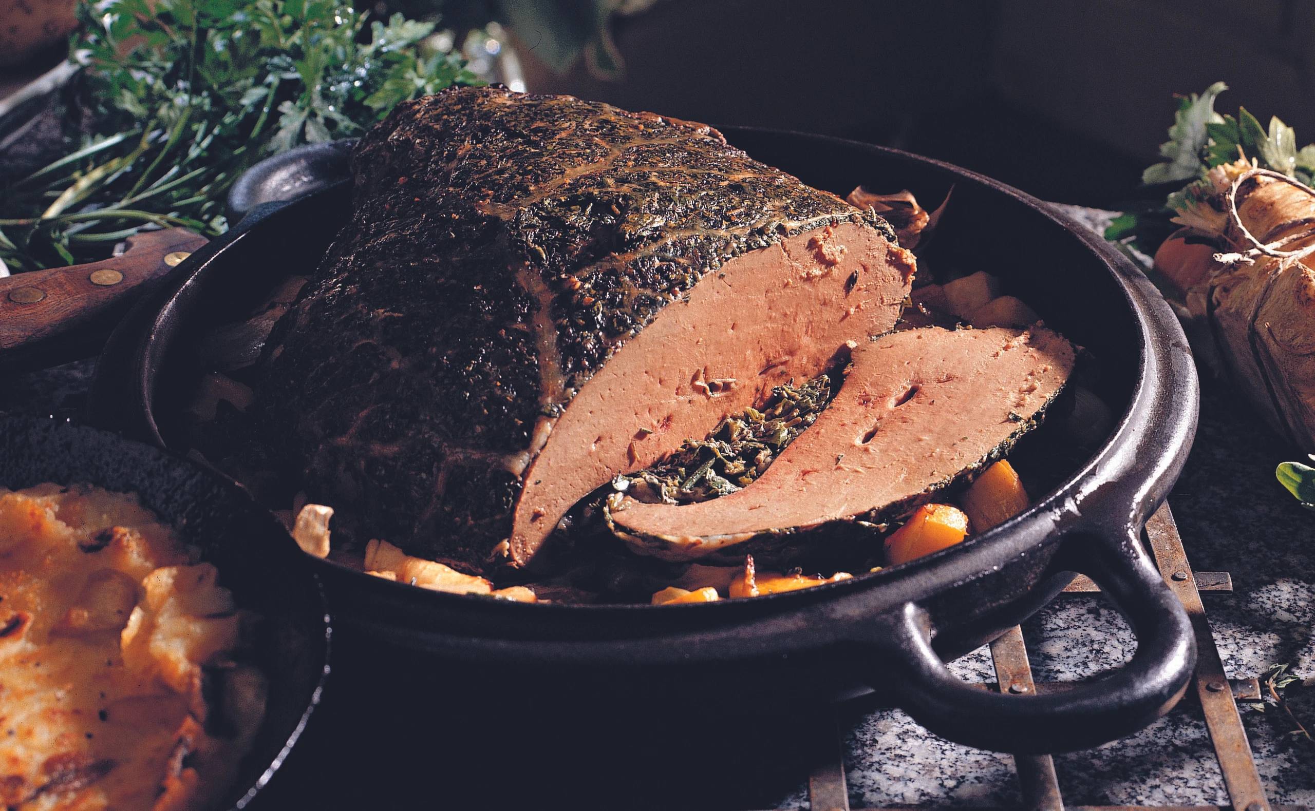 Gebratene Leber mit Kräutern