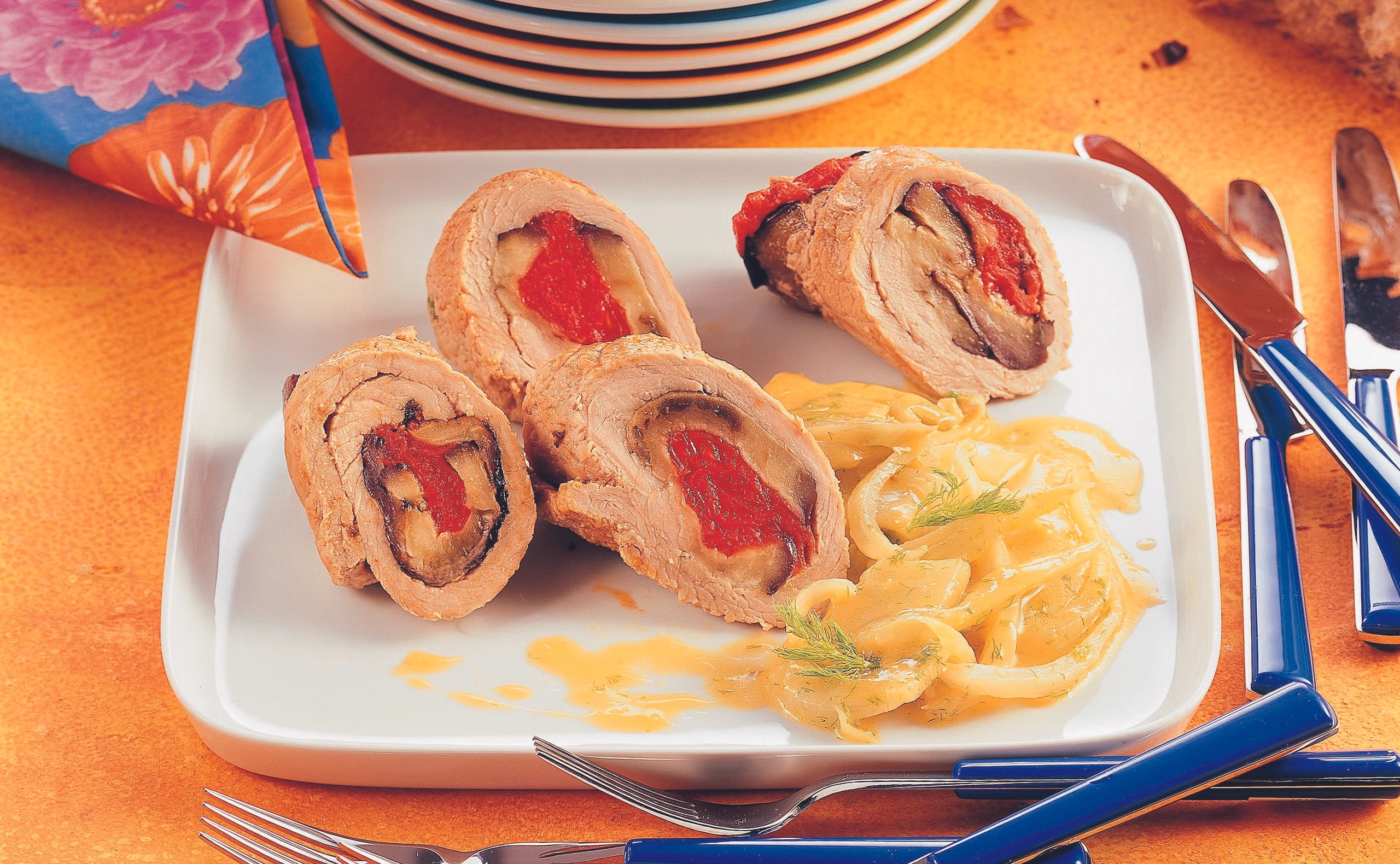 Kalbsrouladen mit Fenchelgemüse