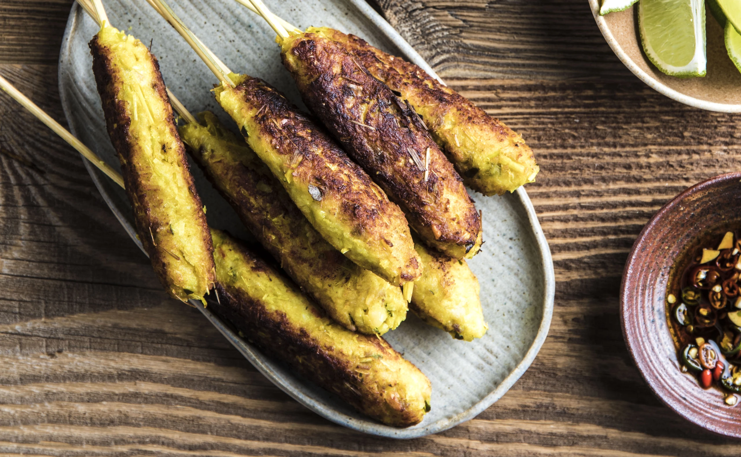 Fisch-Zitronengras-Spieße