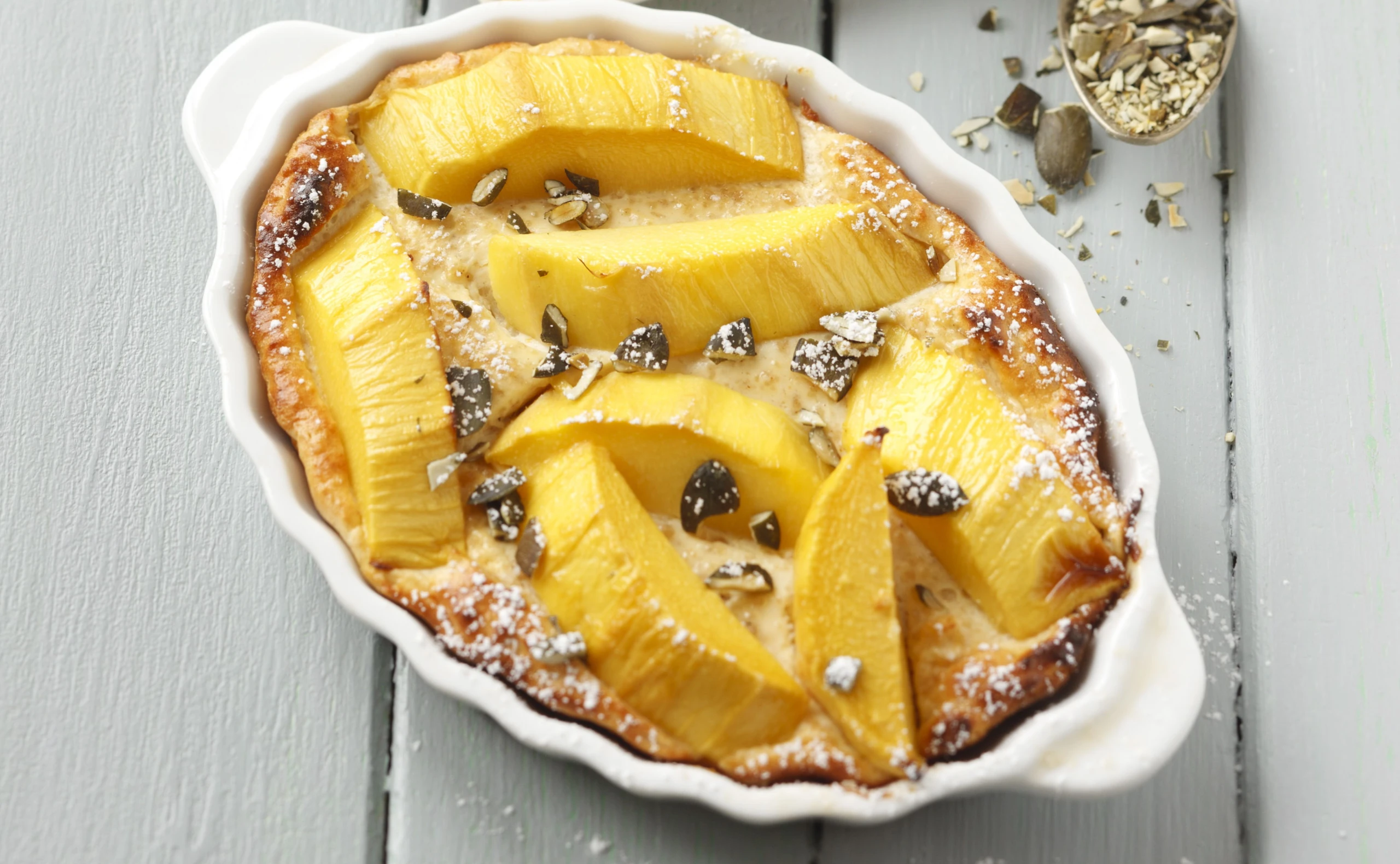 Topfenauflauf mit Mango