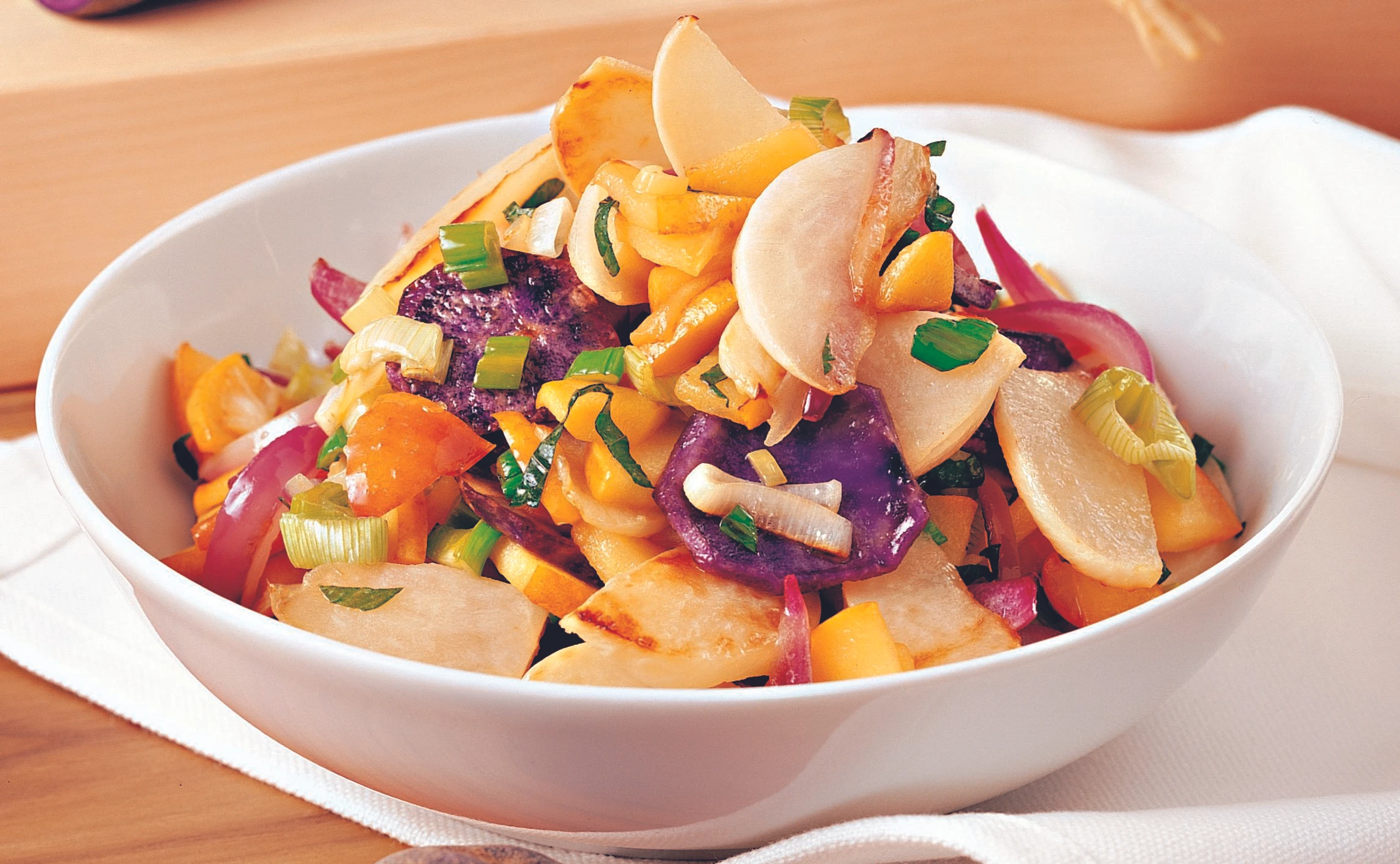 Steckrüben mit Lila Erdäpfeln