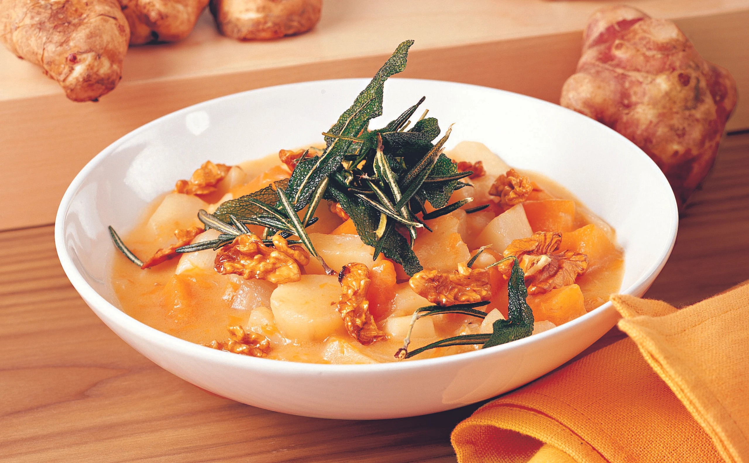 Kürbiseintopf mit Topinambur