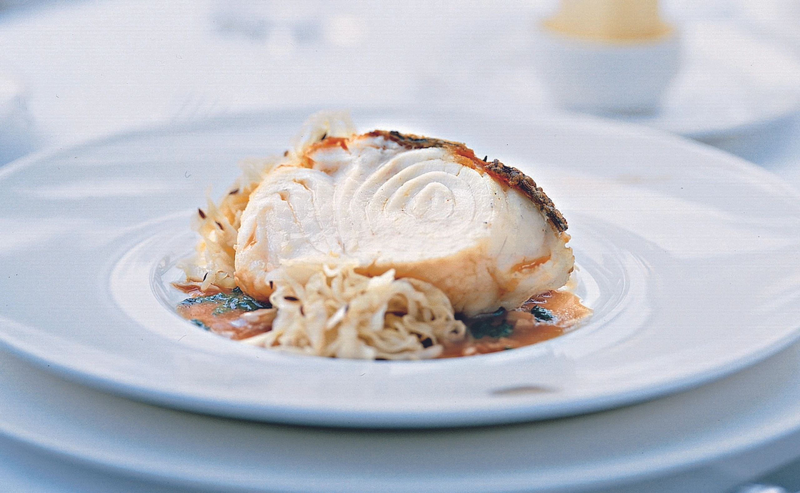 Wallerkümmelbraten mit Krautsalat