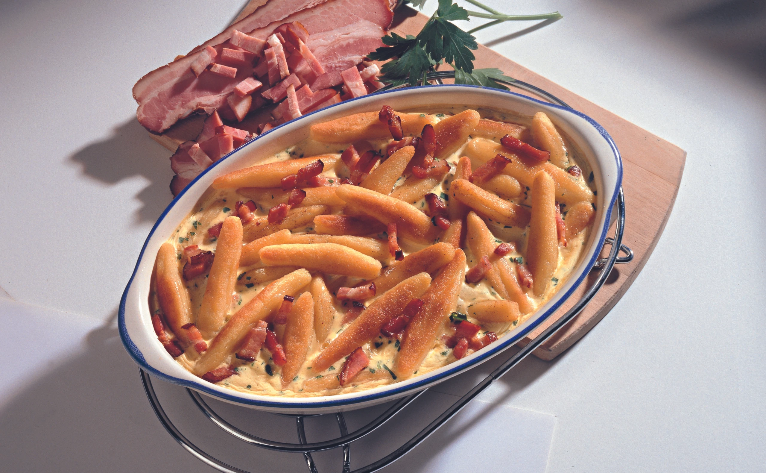 Erdäpfel-Speck-Nudeln