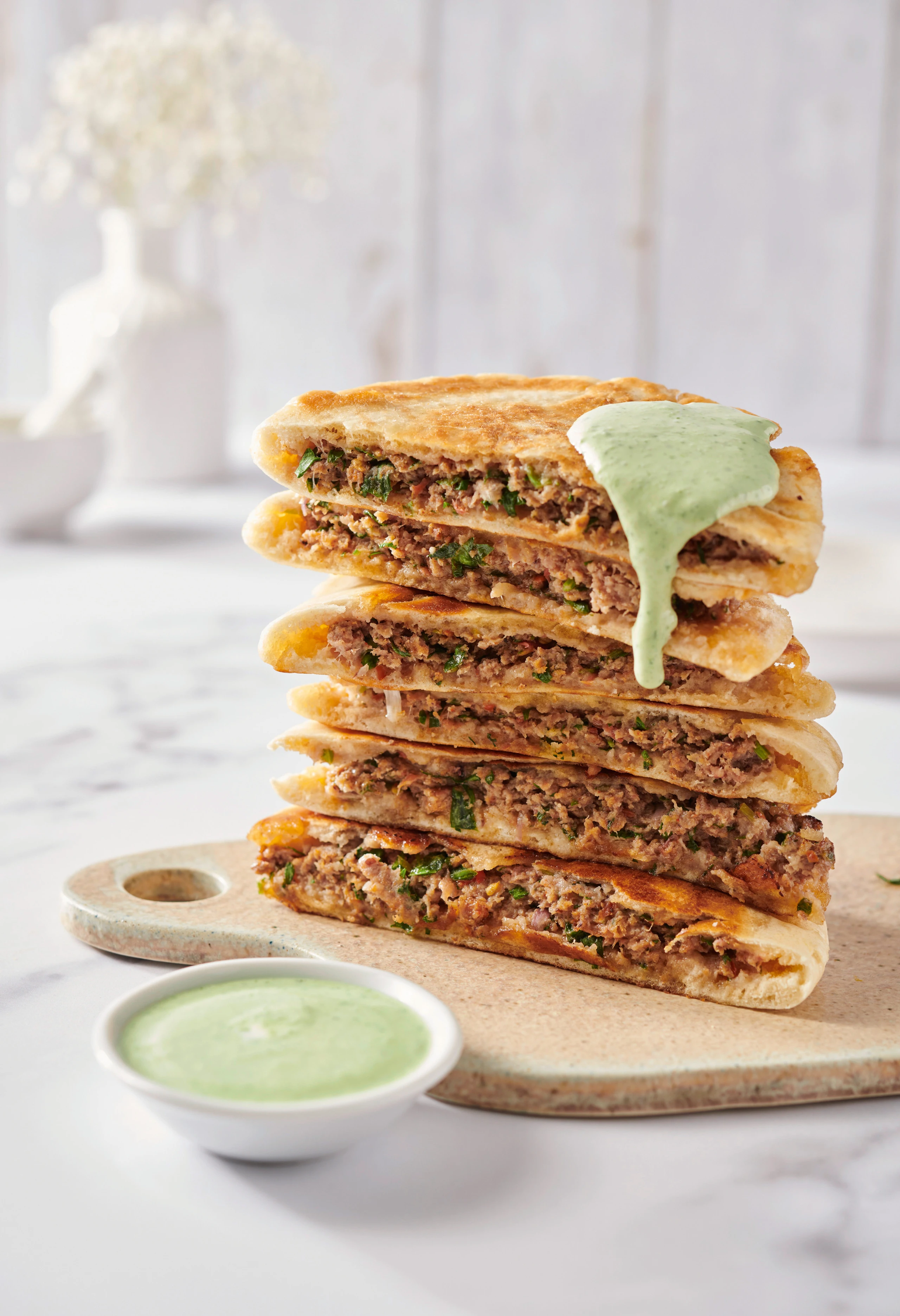 Knusprige Arayes mit Bärlauch