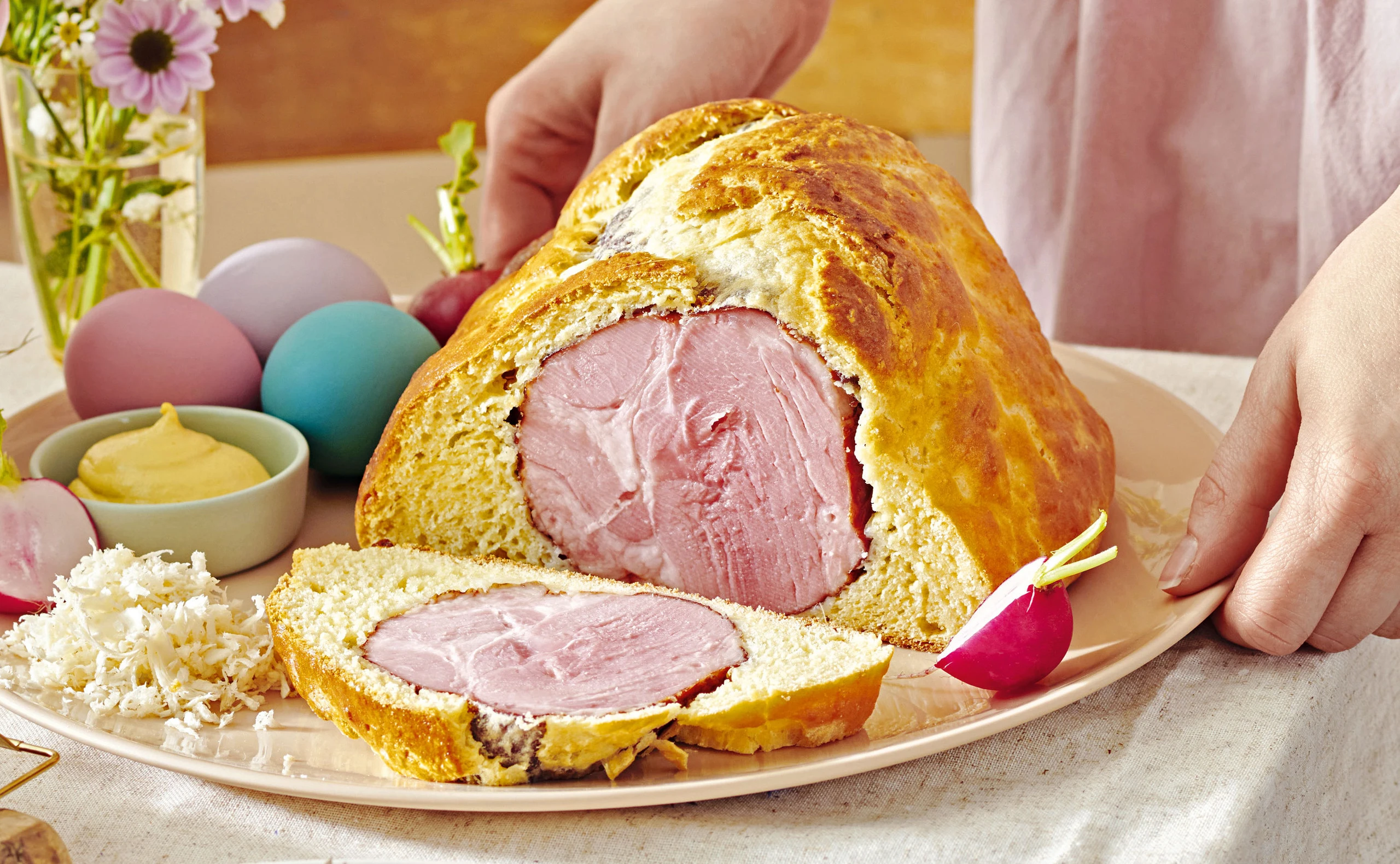 Osterschinken im Erdäpfelbrotteig