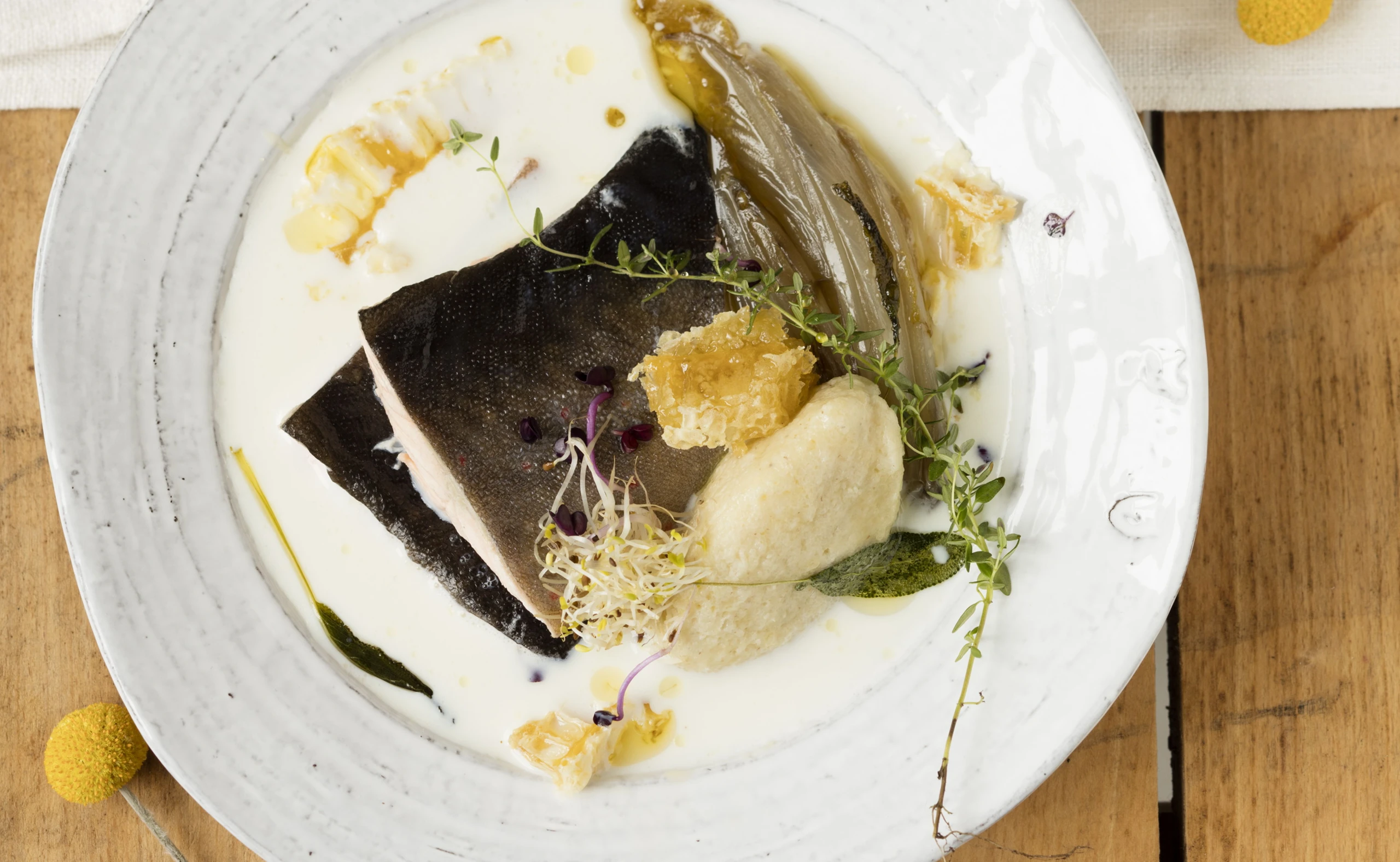 Saibling in Honigmilch