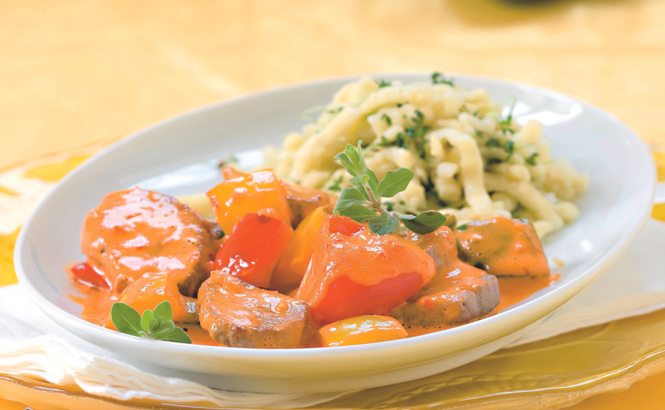 Geschnetzeltes mit Majoran