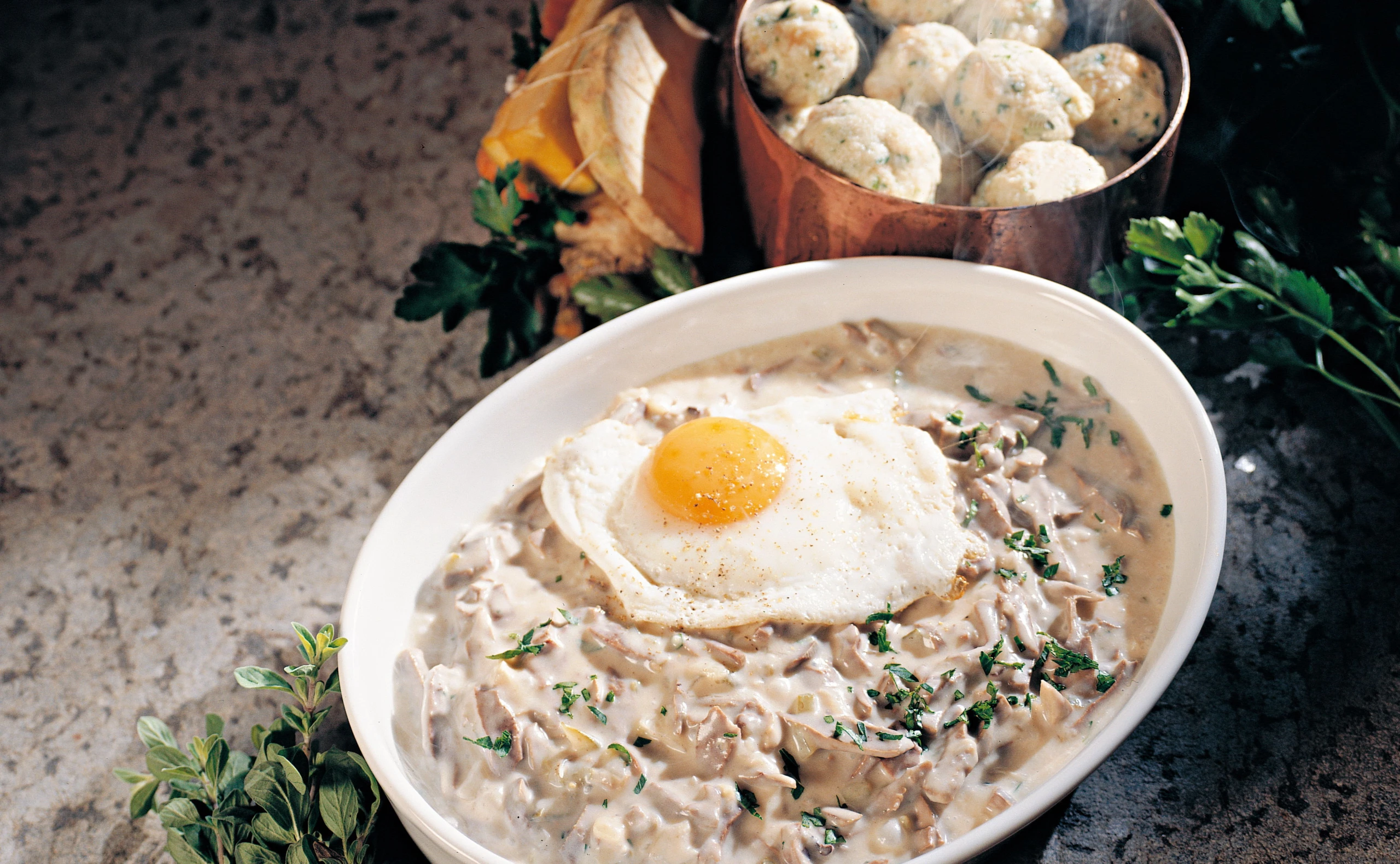 Beuscherl in Riesling-Sauce