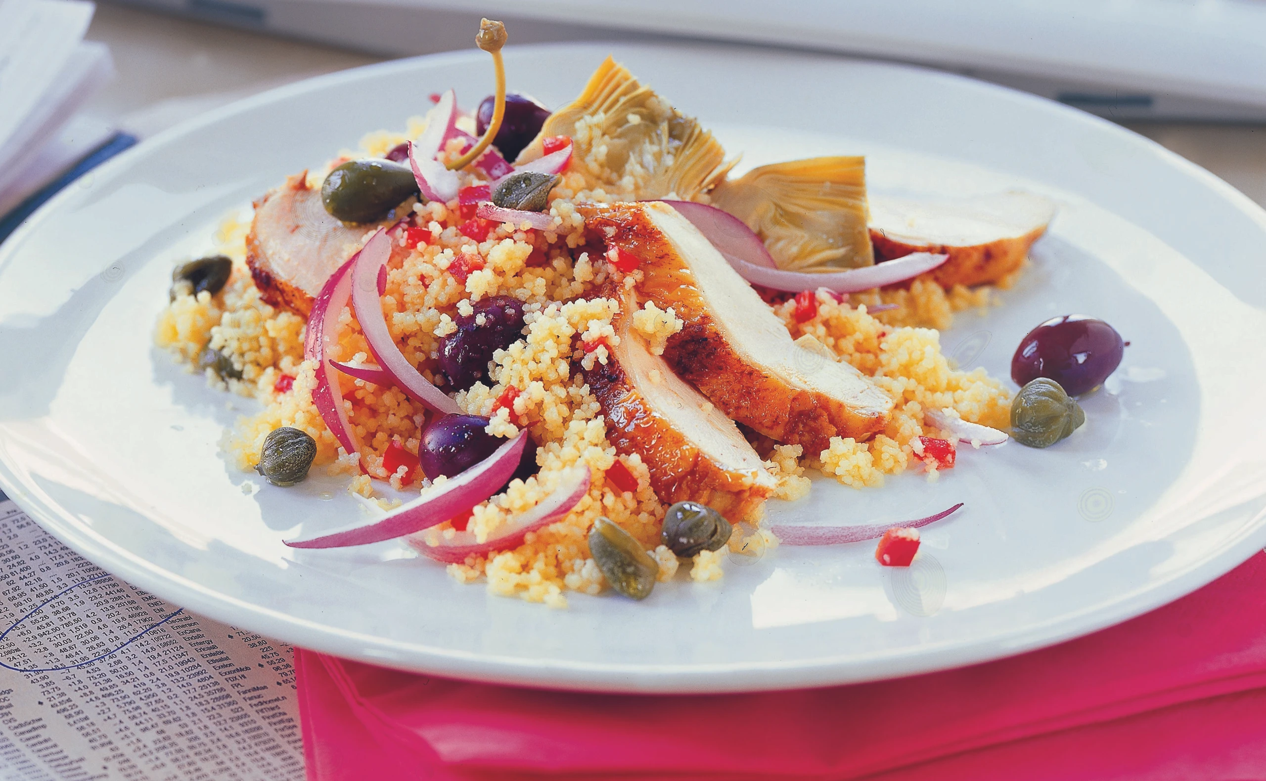 Couscous mit Hühnerbrust und Artischocken