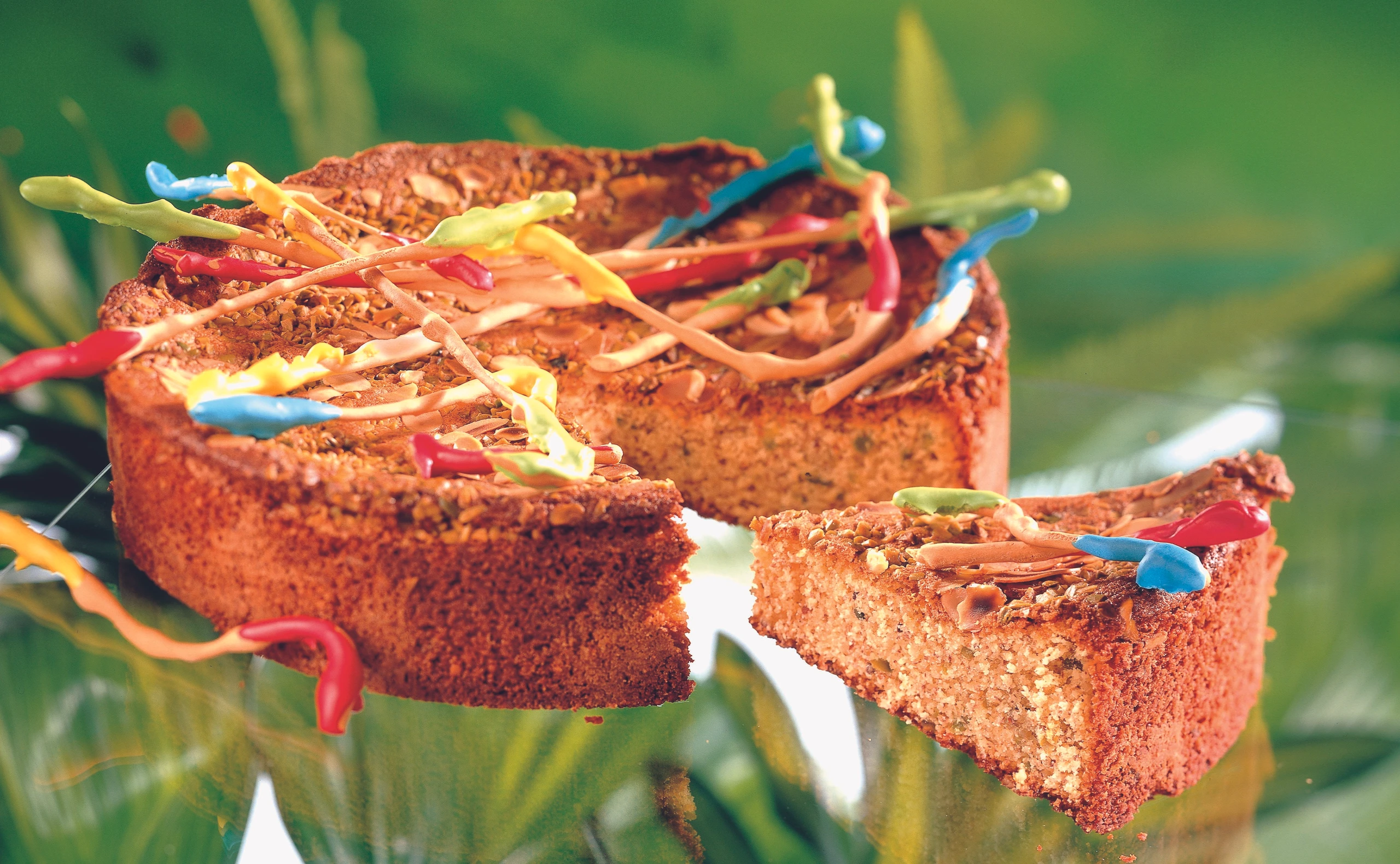 Pistazientorte mit süßen Grissini