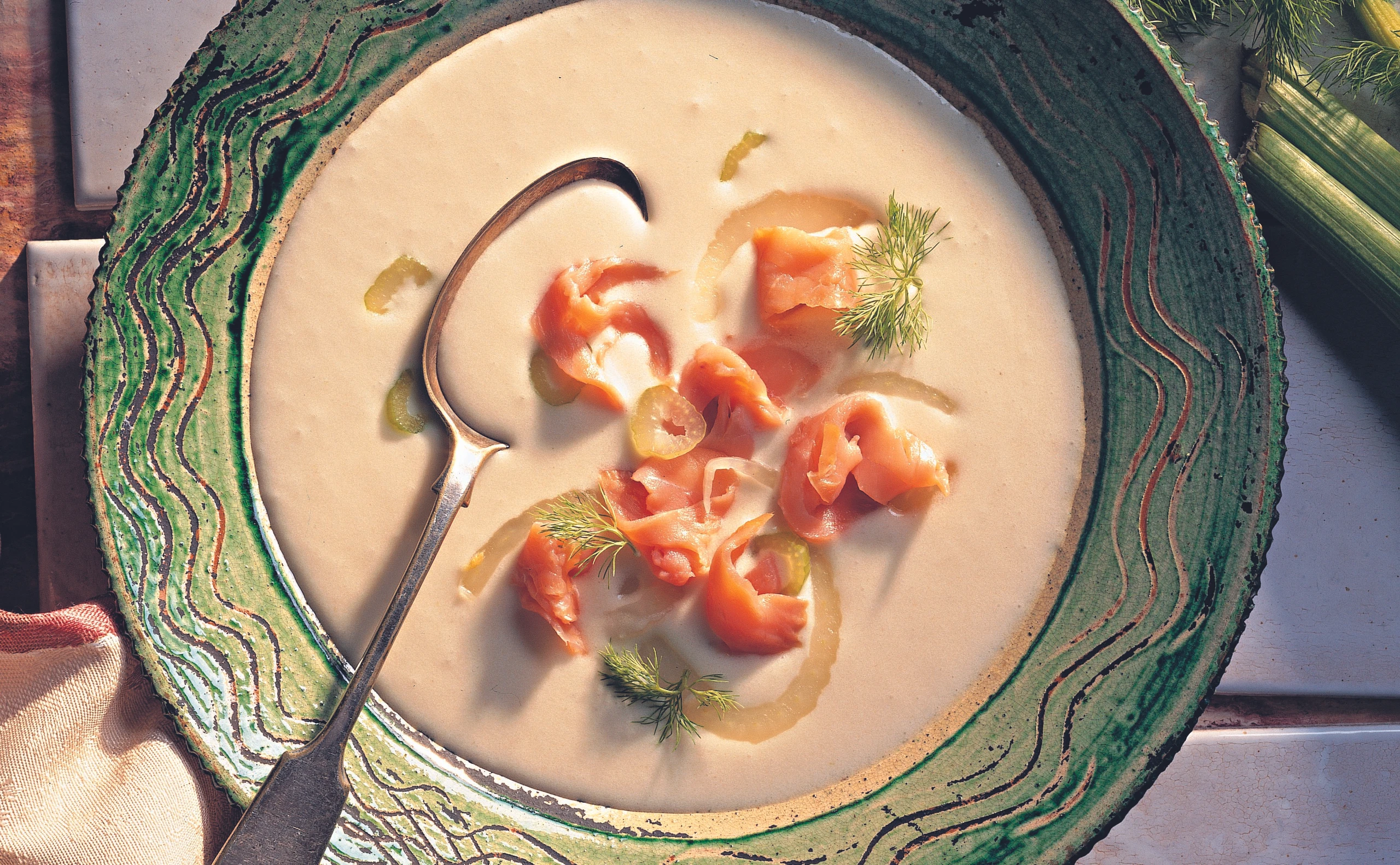 Fenchelsuppe mit Räucherlachs