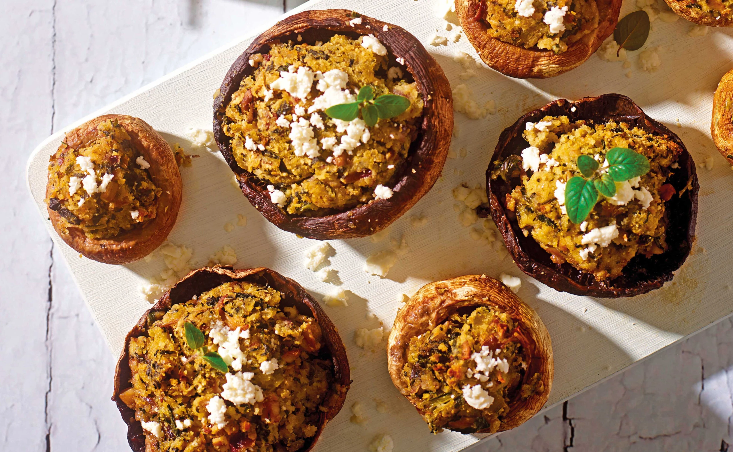 Champignons mit Mangold-Topfenfülle