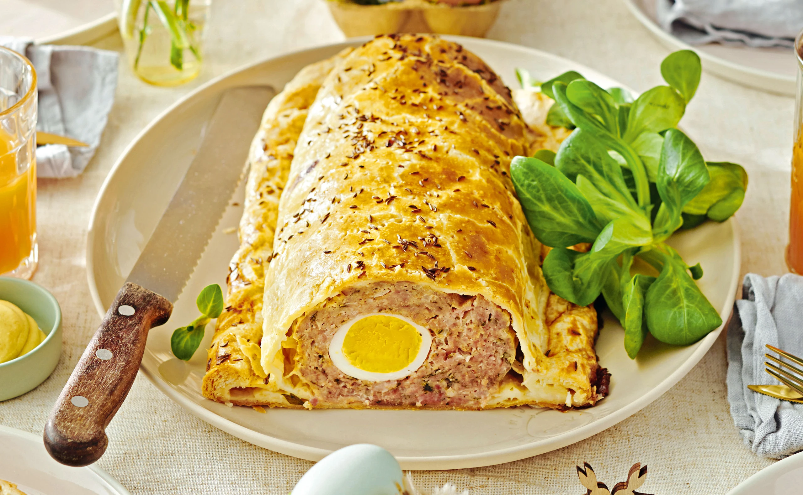 Falscher Hase im Blätterteigmantel