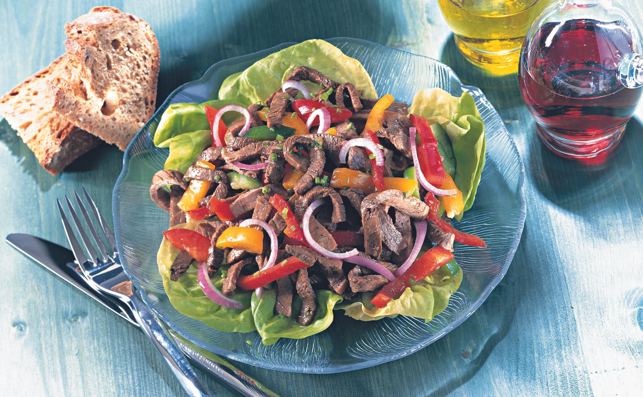 Rindfleischsalat mit Kernöldressing