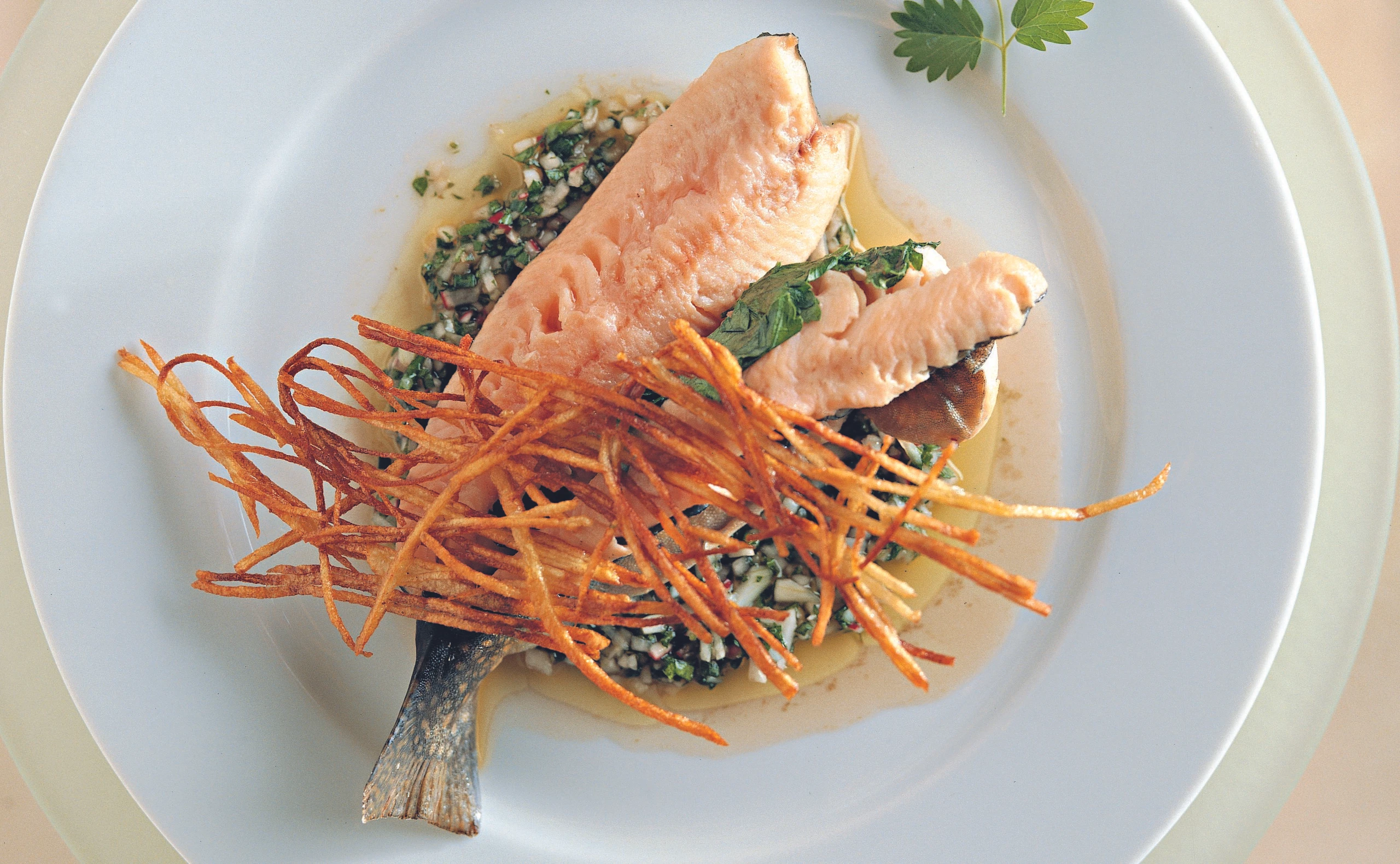 Saiblingsfilets mit Kräutermarinade