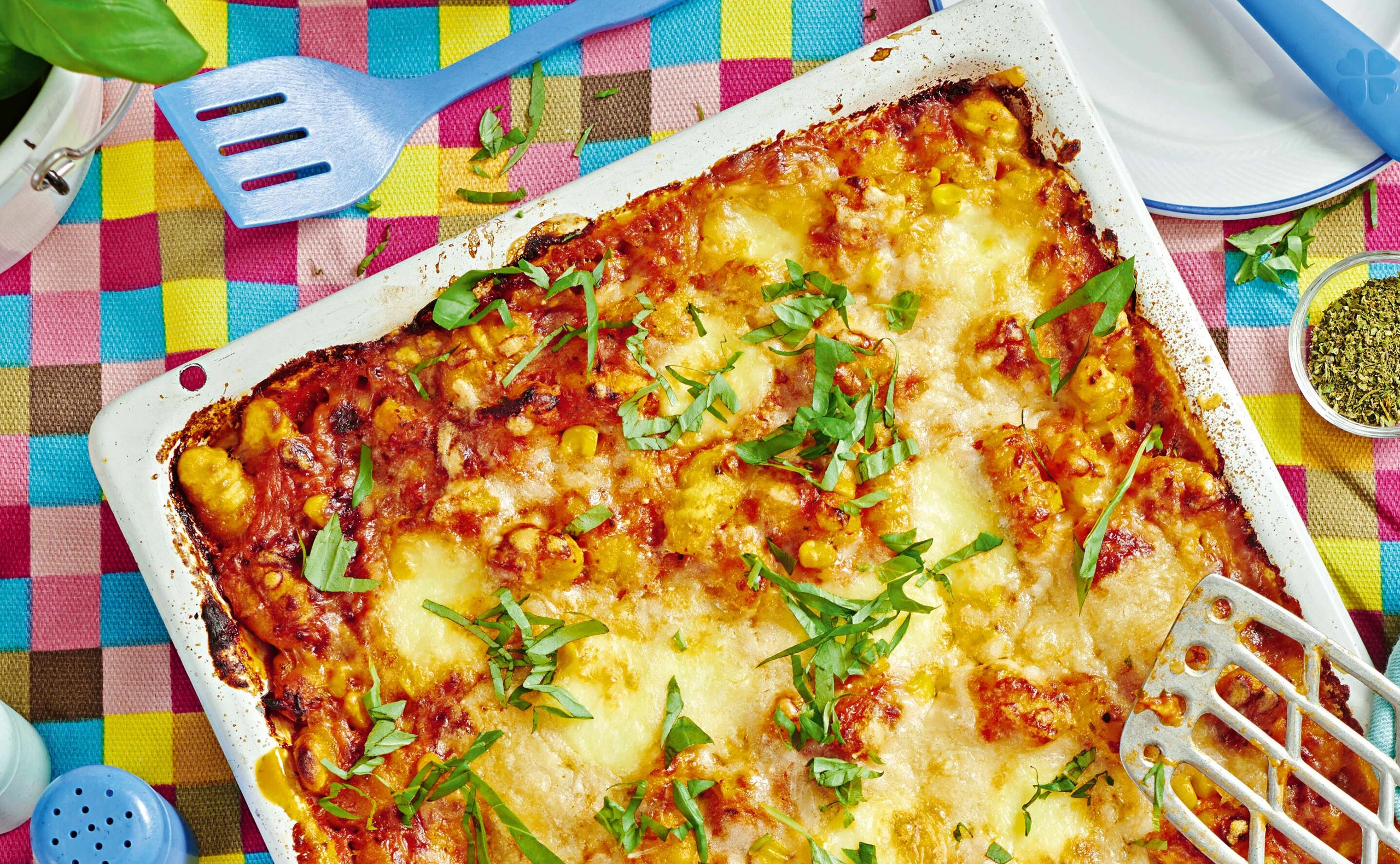 Überbackene Gnocchi mit Gemüse