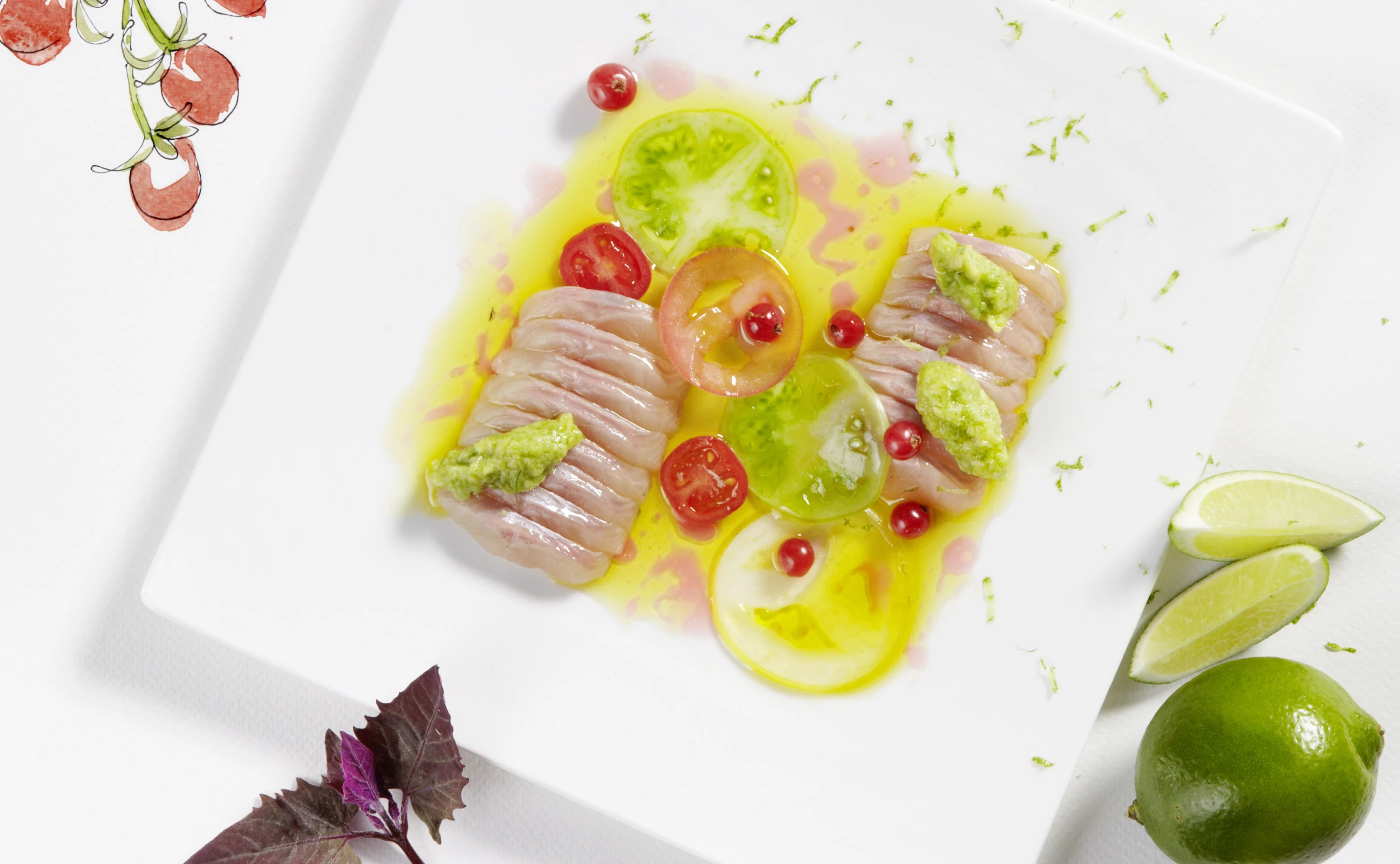 Ceviche vom Saibling mit Ribiseln