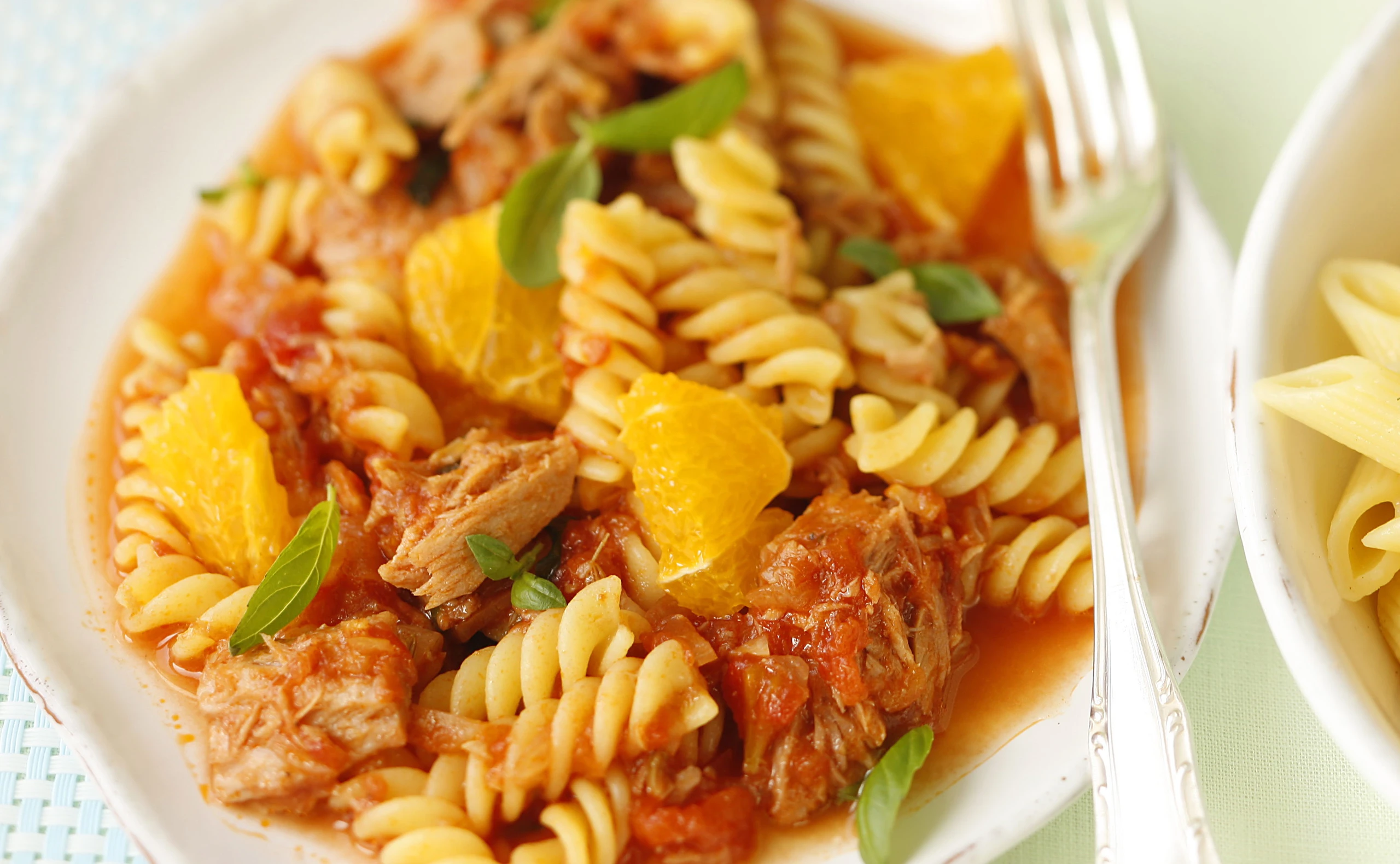 Fusilli mit Orangen-Thunfischsauce
