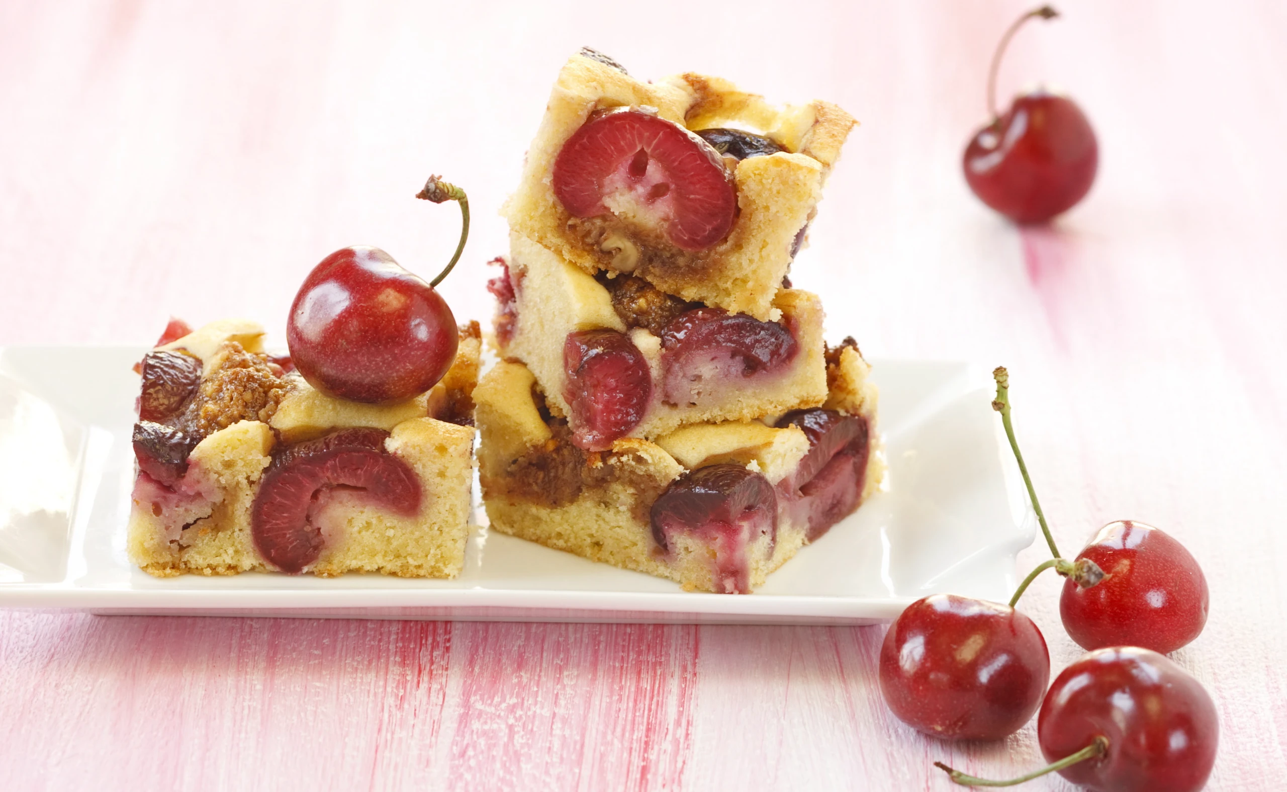 Kirschenkuchen mit Karamell