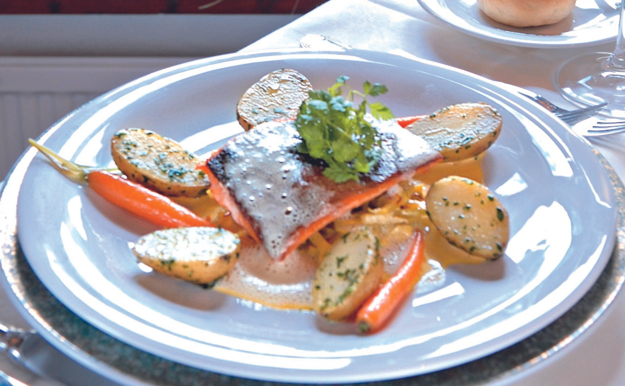 Lachsforelle auf Safran-Fenchel