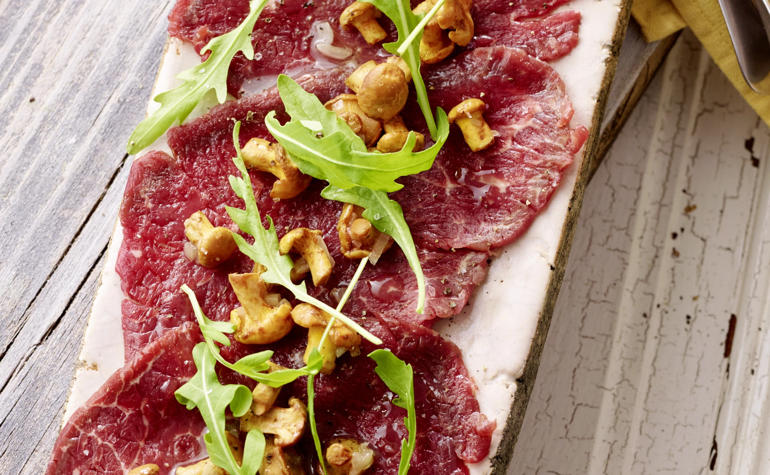 Carpaccio mit Schwammerln