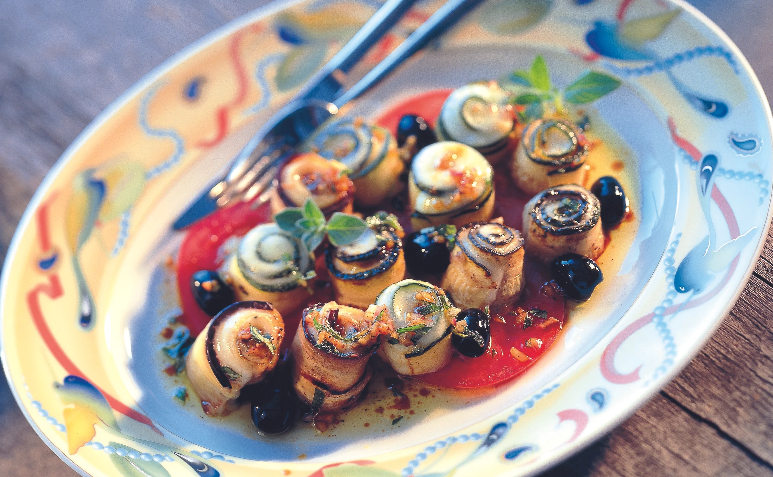Gemüse-Mozzarellaröllchen