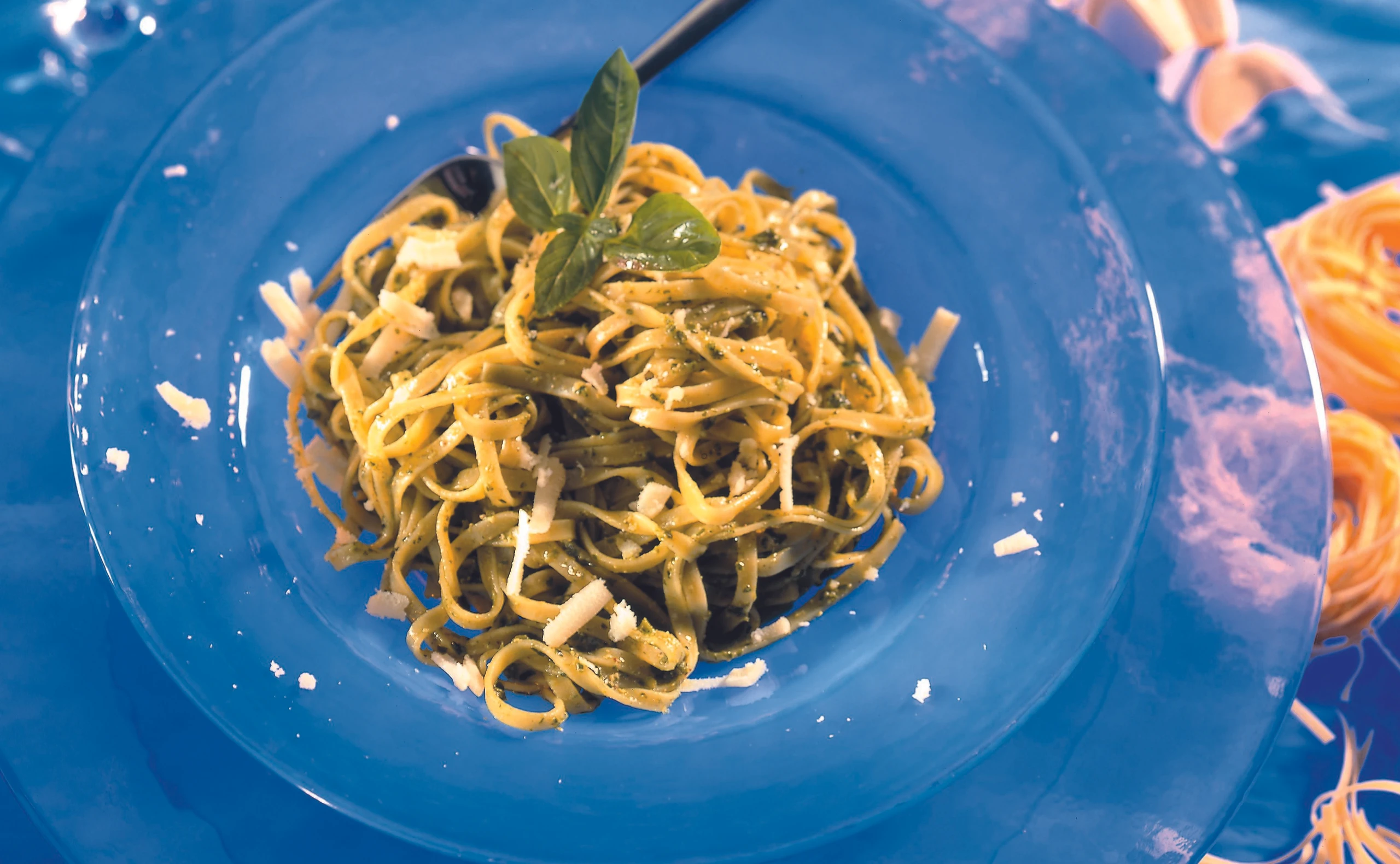 Tagliatelle alla Genovese (mit Basilikumpesto)