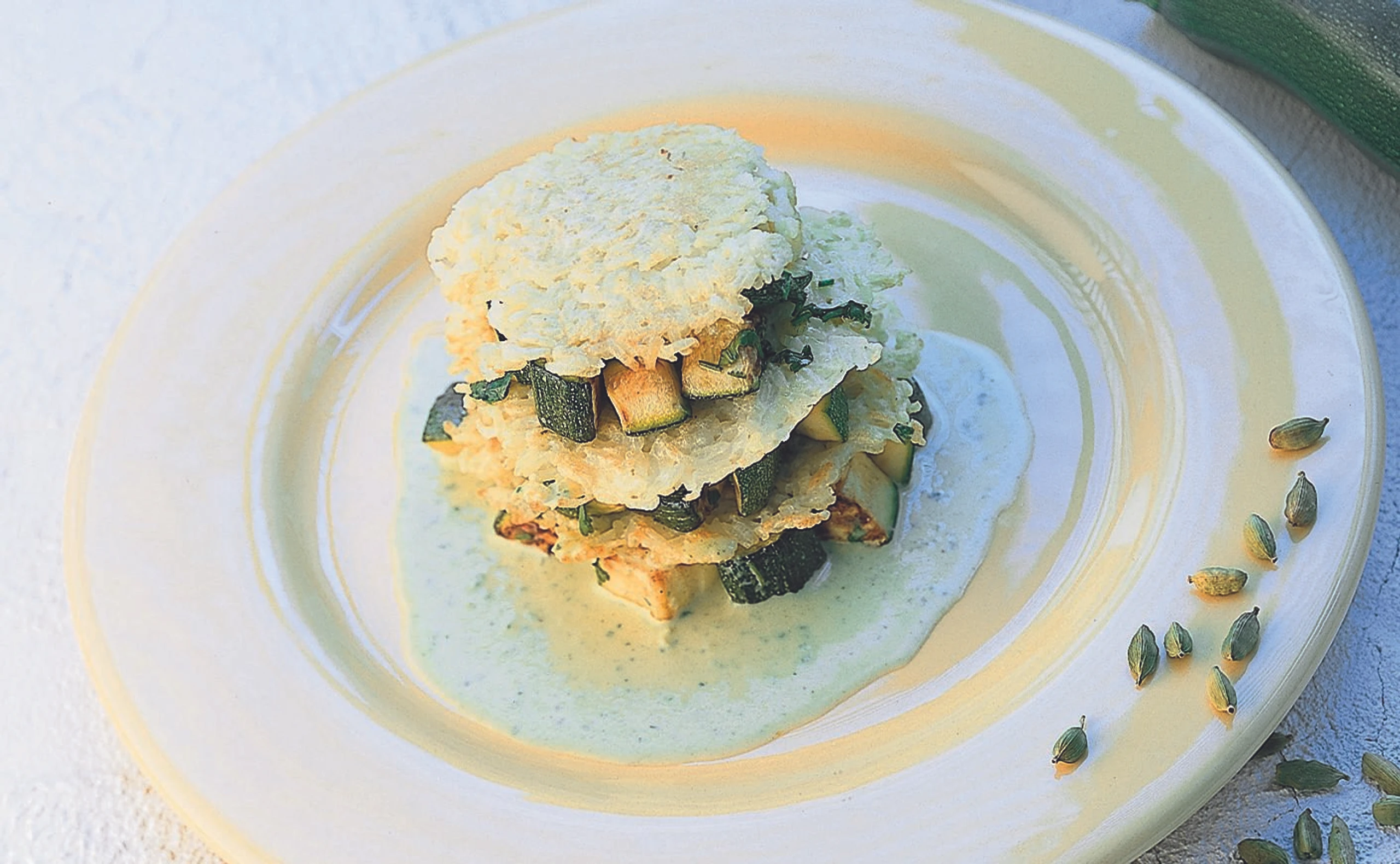 Reis-Zucchini-Türmchen
