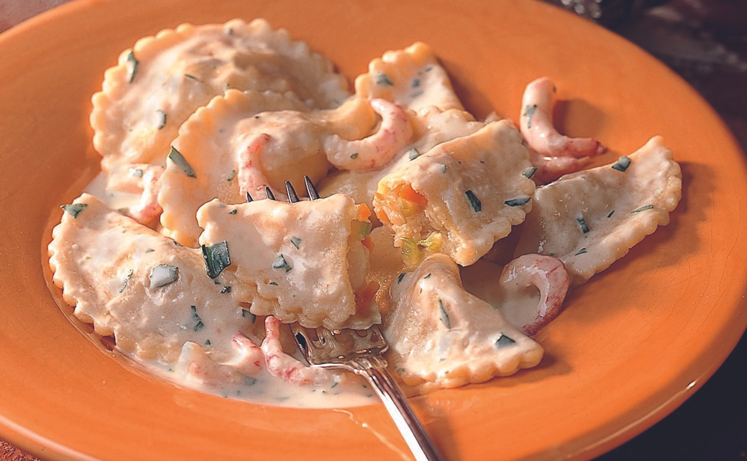 Tortelloni mit Fischfüllung