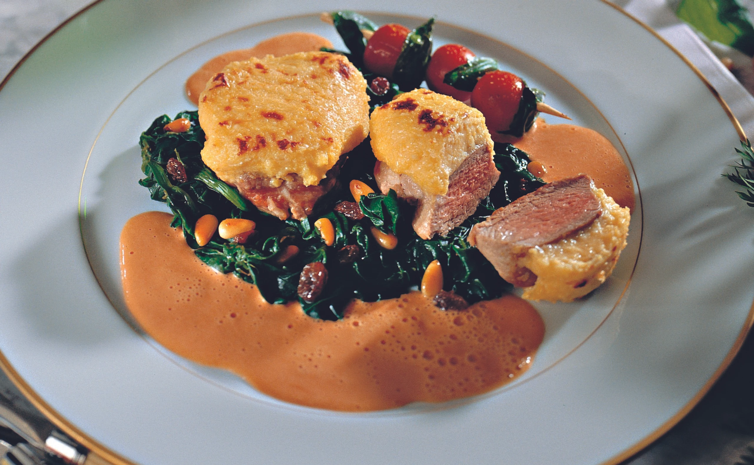 Schweinssteak mit Polentakruste