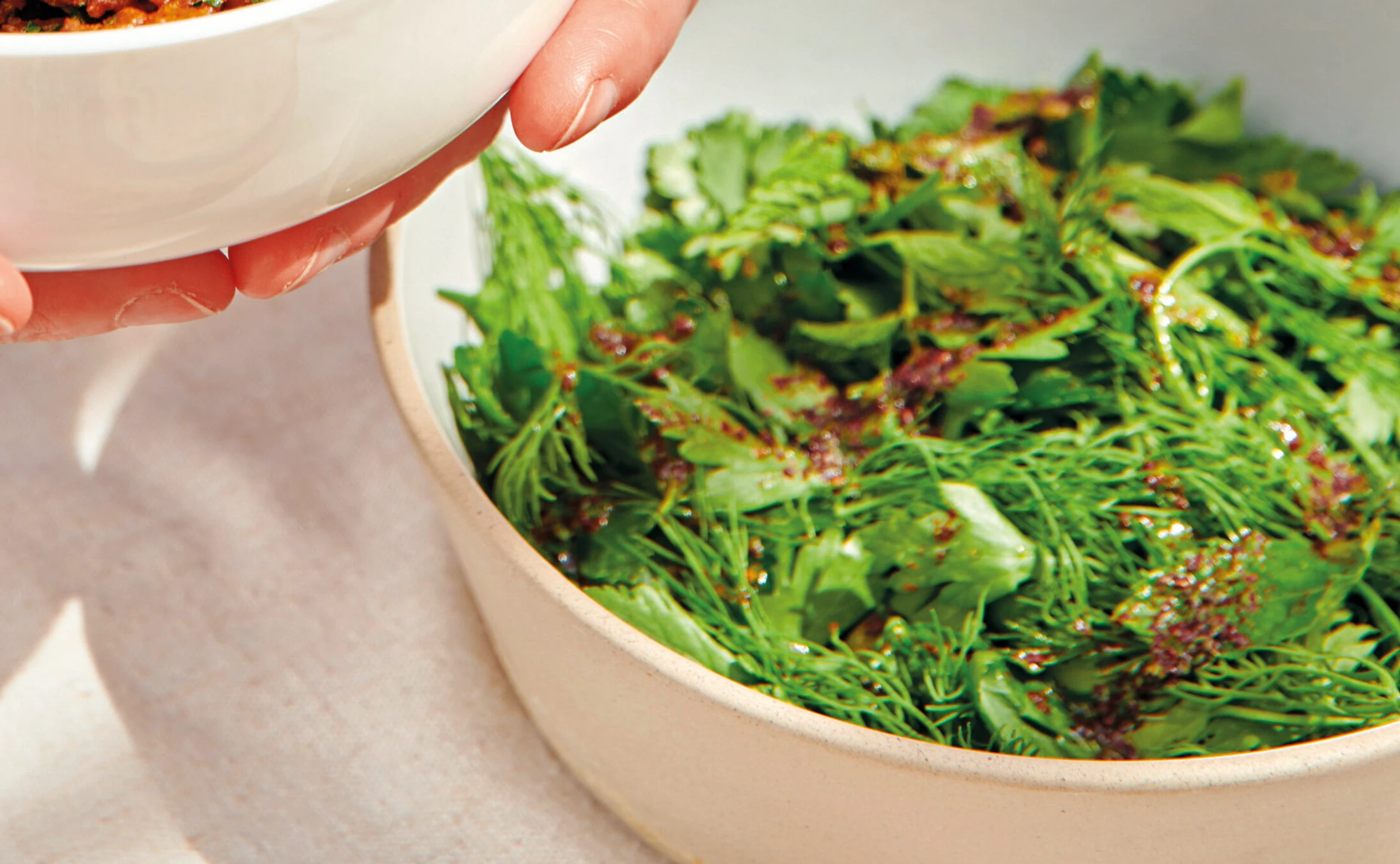 Kräutersalat mit Sumach-Vinaigrette
