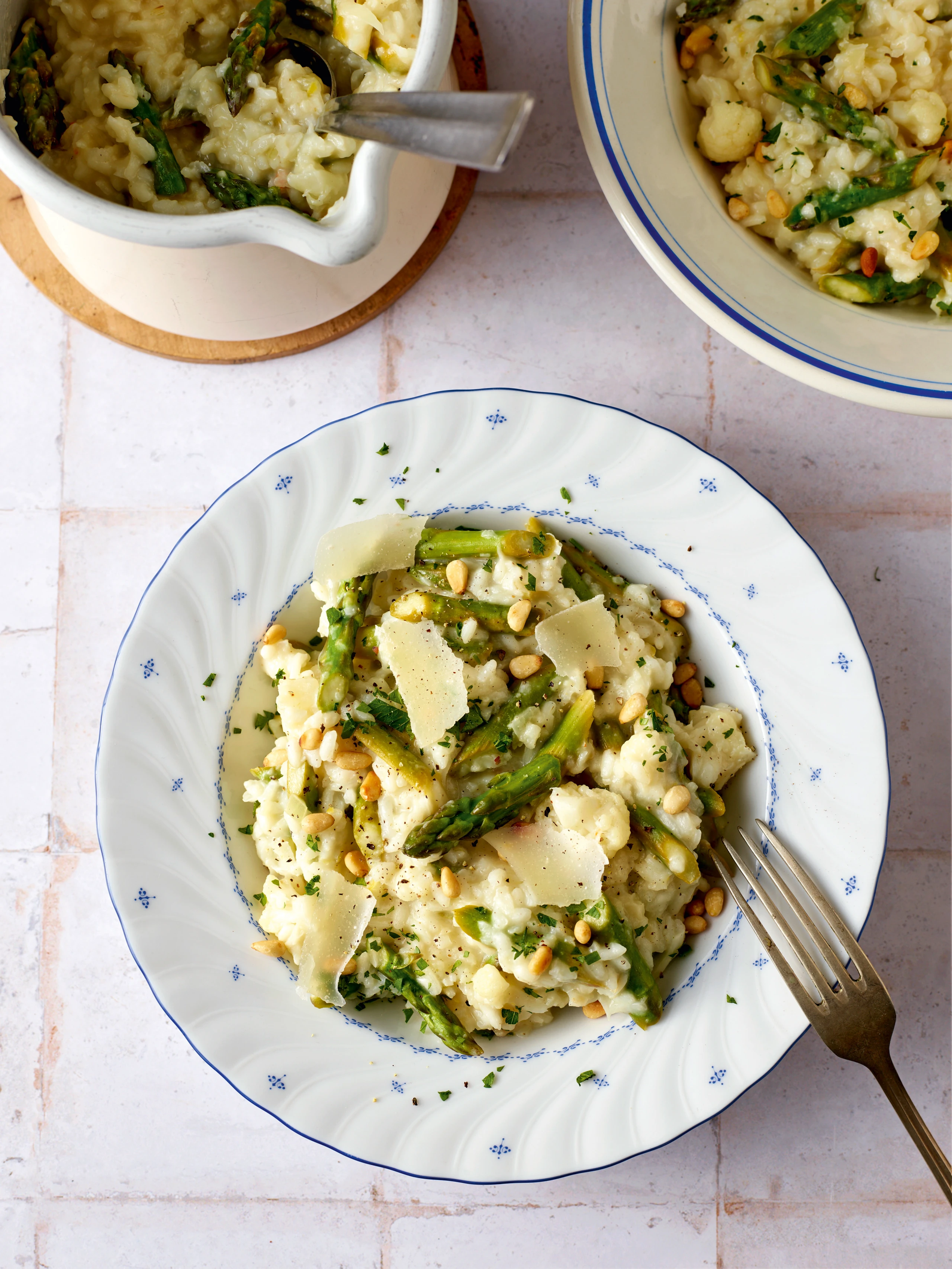 Spargelrisotto mit Karfiol