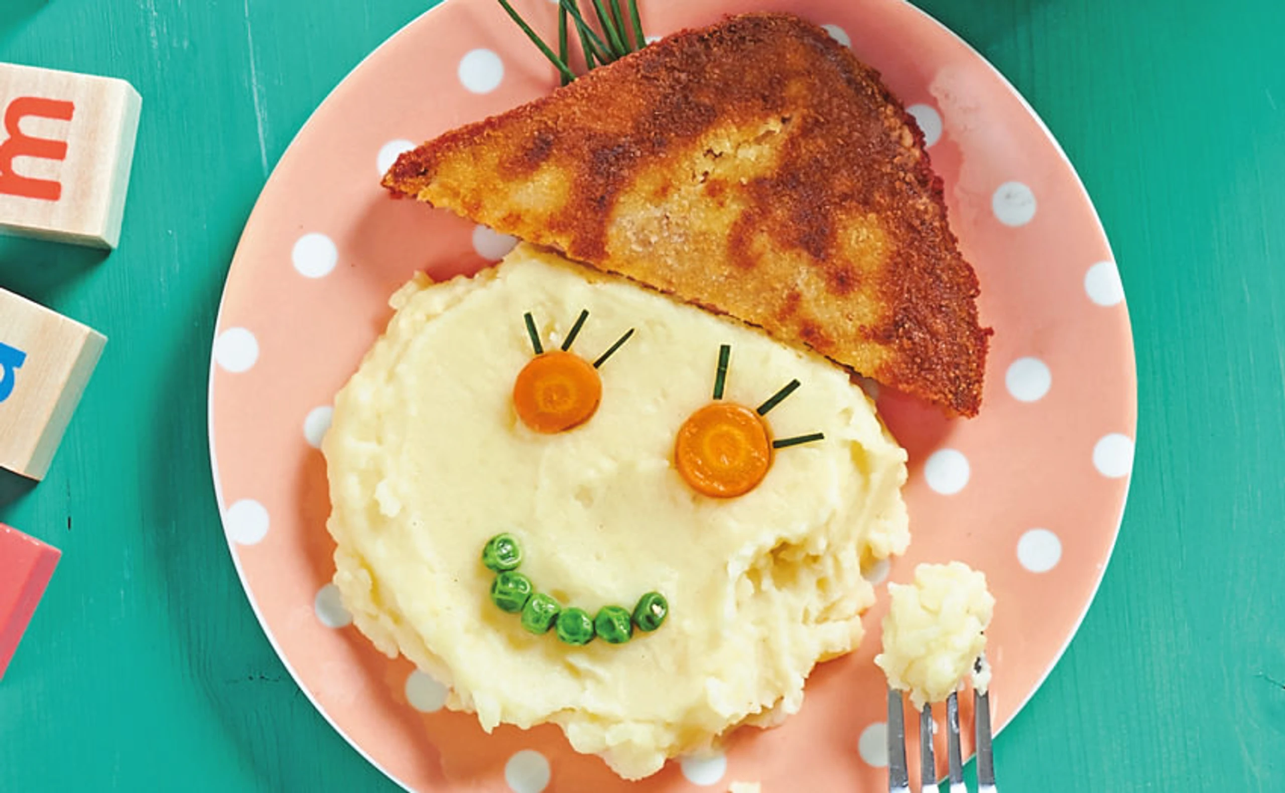 Gebackener Leberkäse mit Erdäpfelpüree