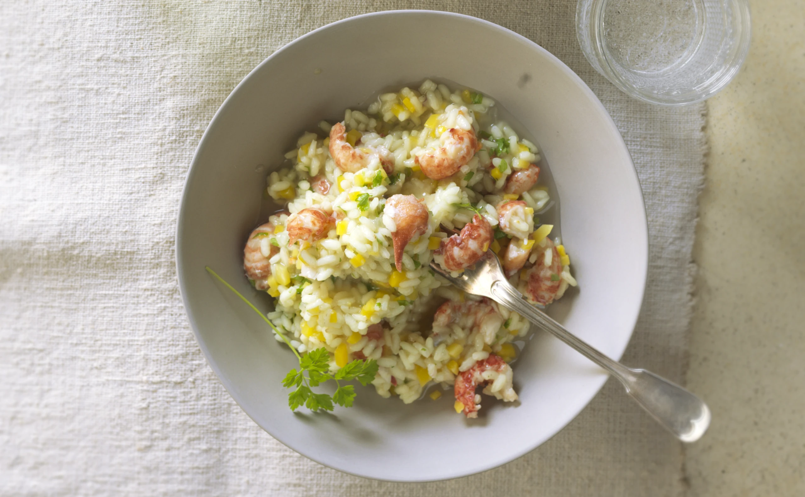 Risotto mit Krebsen und Gelben Rüben