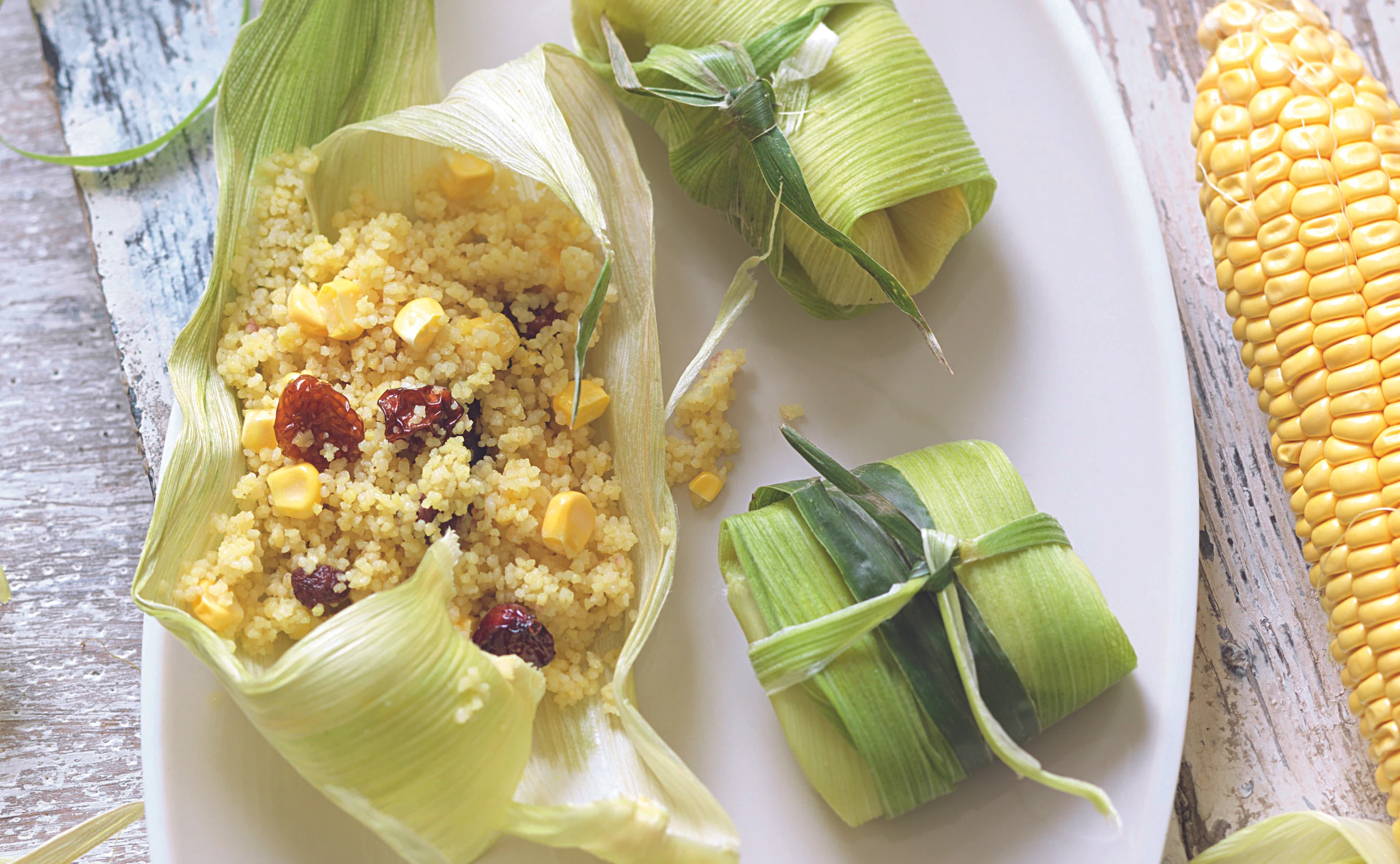 Maispäckchen mit Couscous