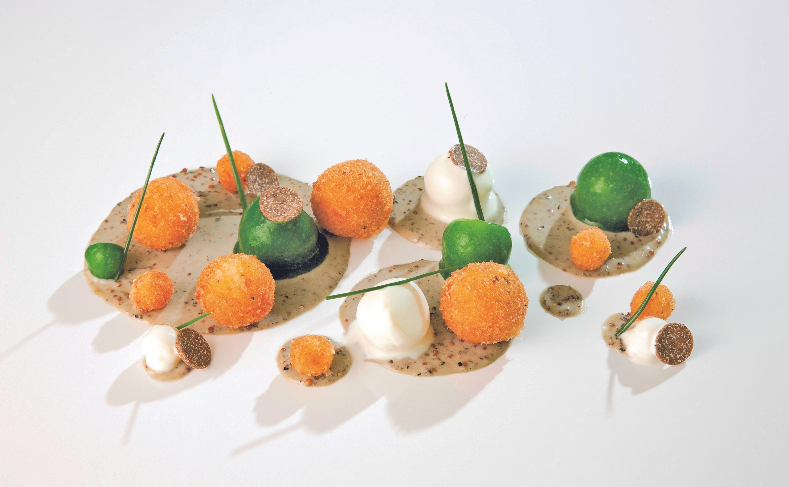 Gebackener Bergkäse mit Trüffelmayonnaise