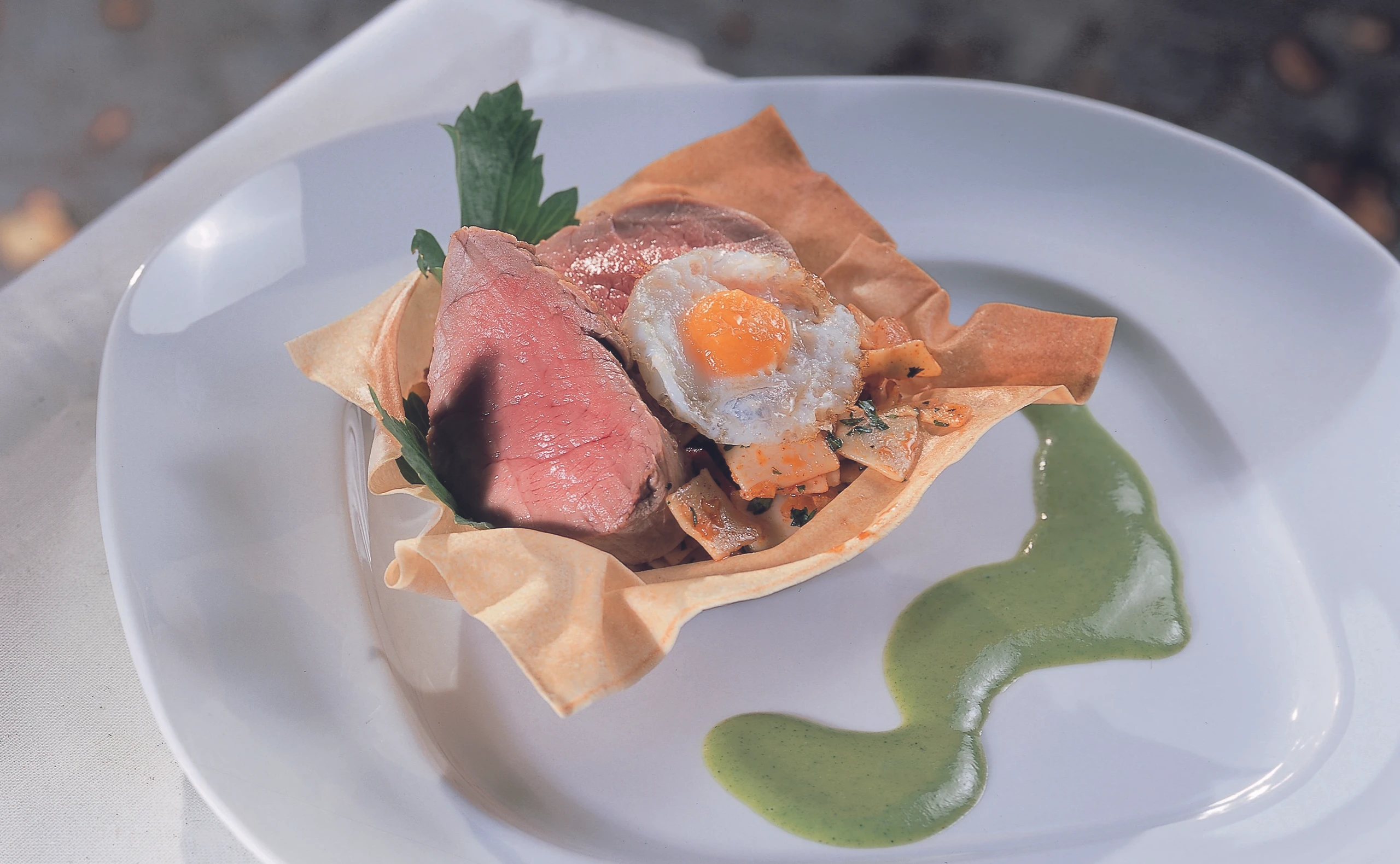 Pochiertes Schweinsfilet auf Grenadiermarsch