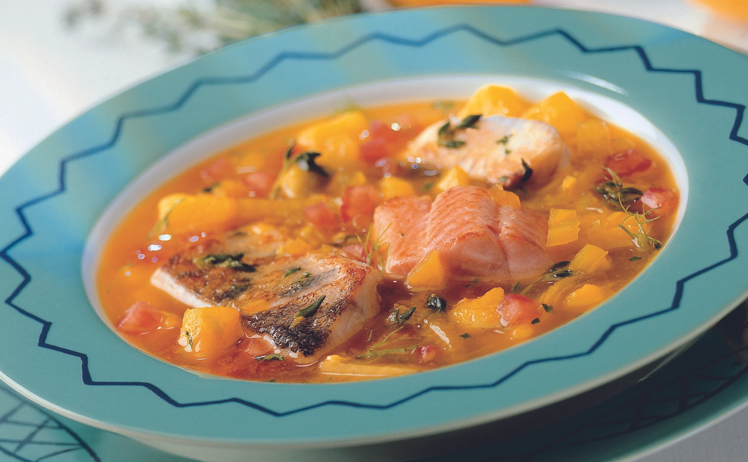 Fischsuppe mit Safran und Fenchel