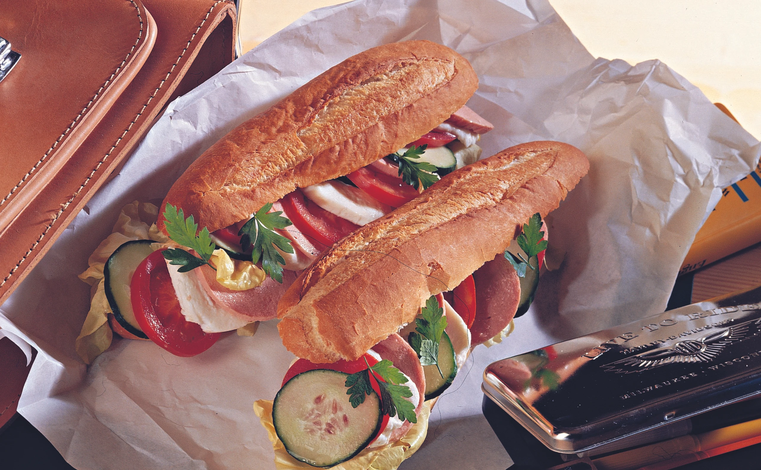 Gefüllte Baguettes