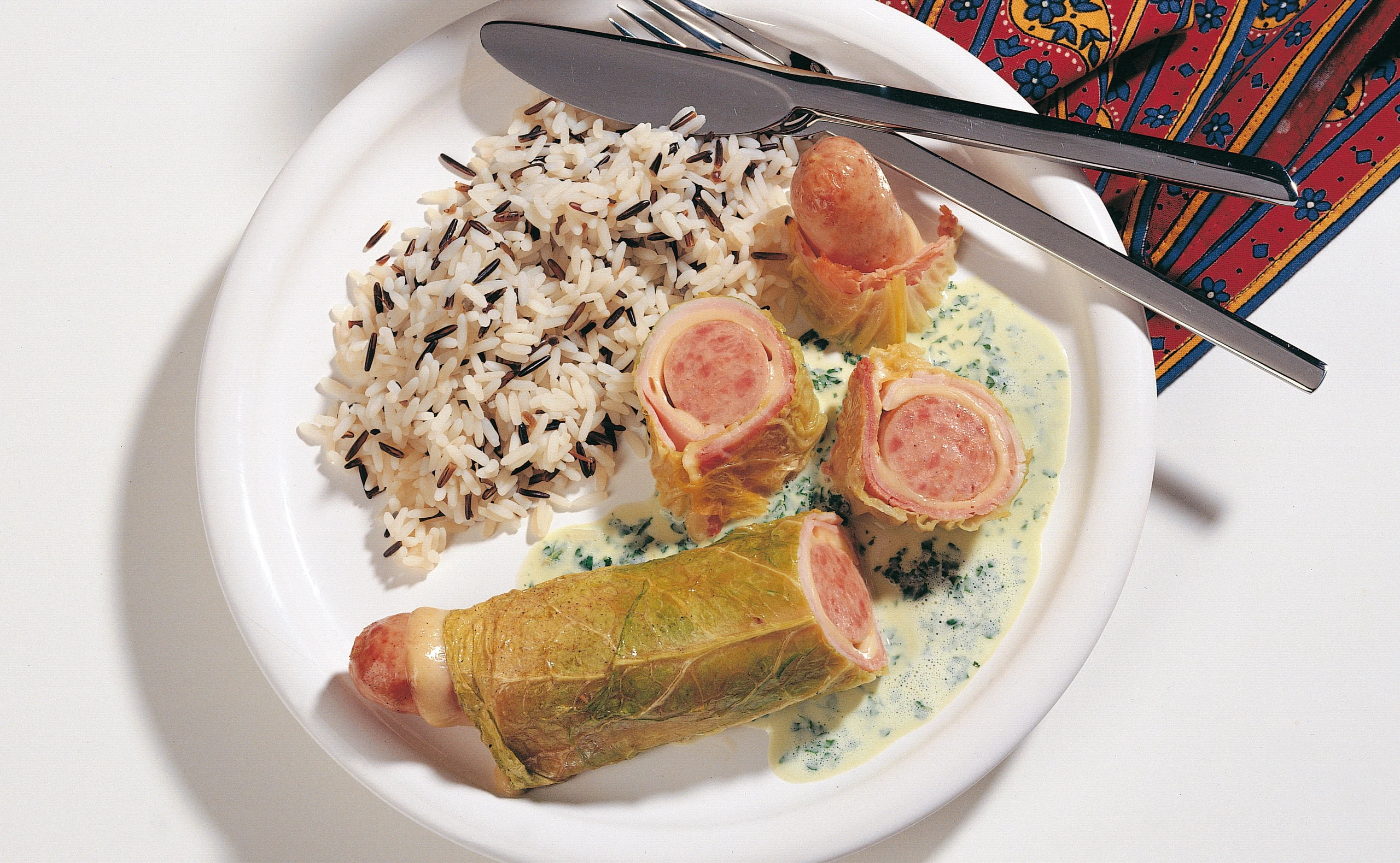 Bratwurst im Kohlmantel