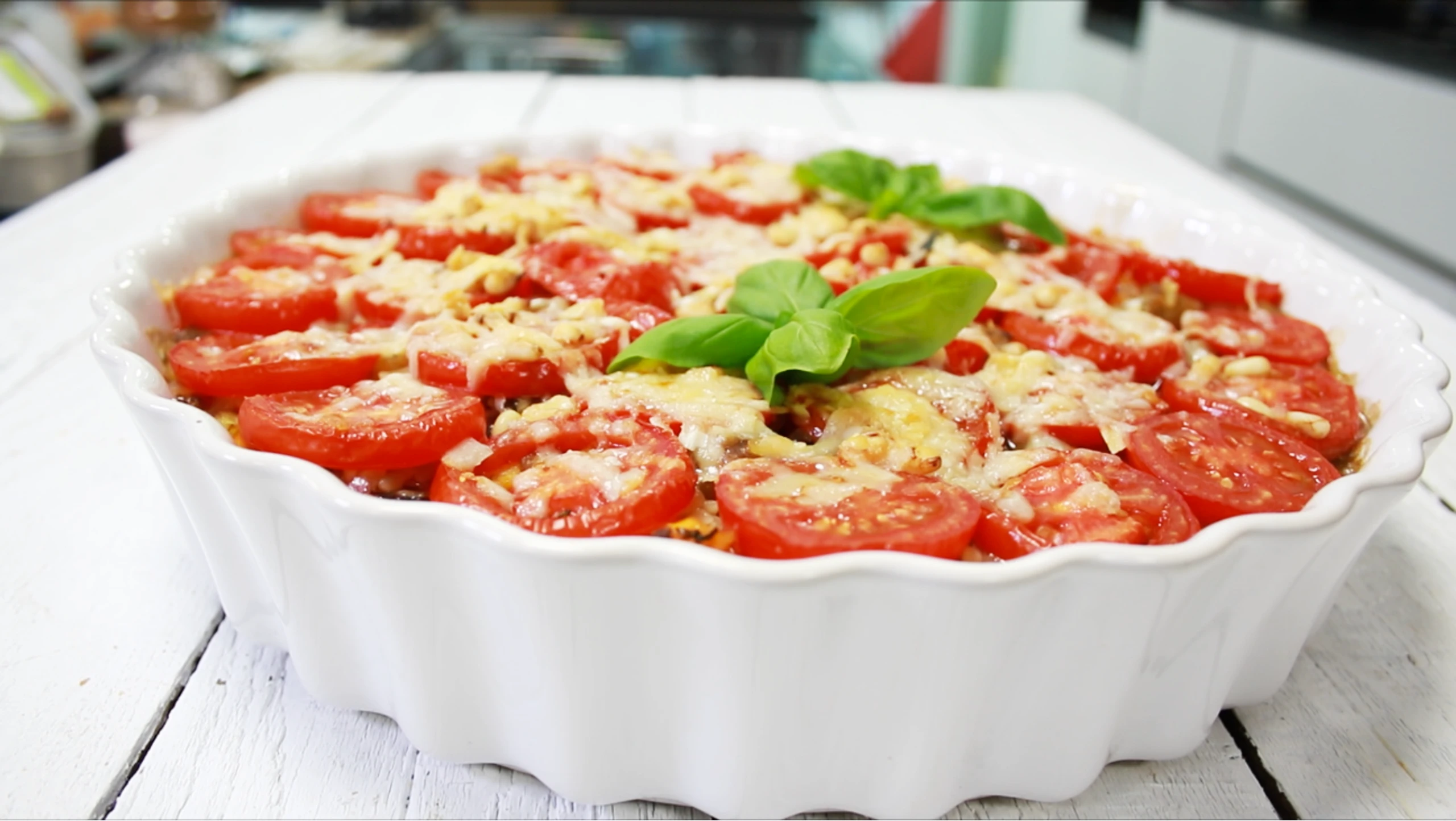 Mediterraner Reisnudelauflauf