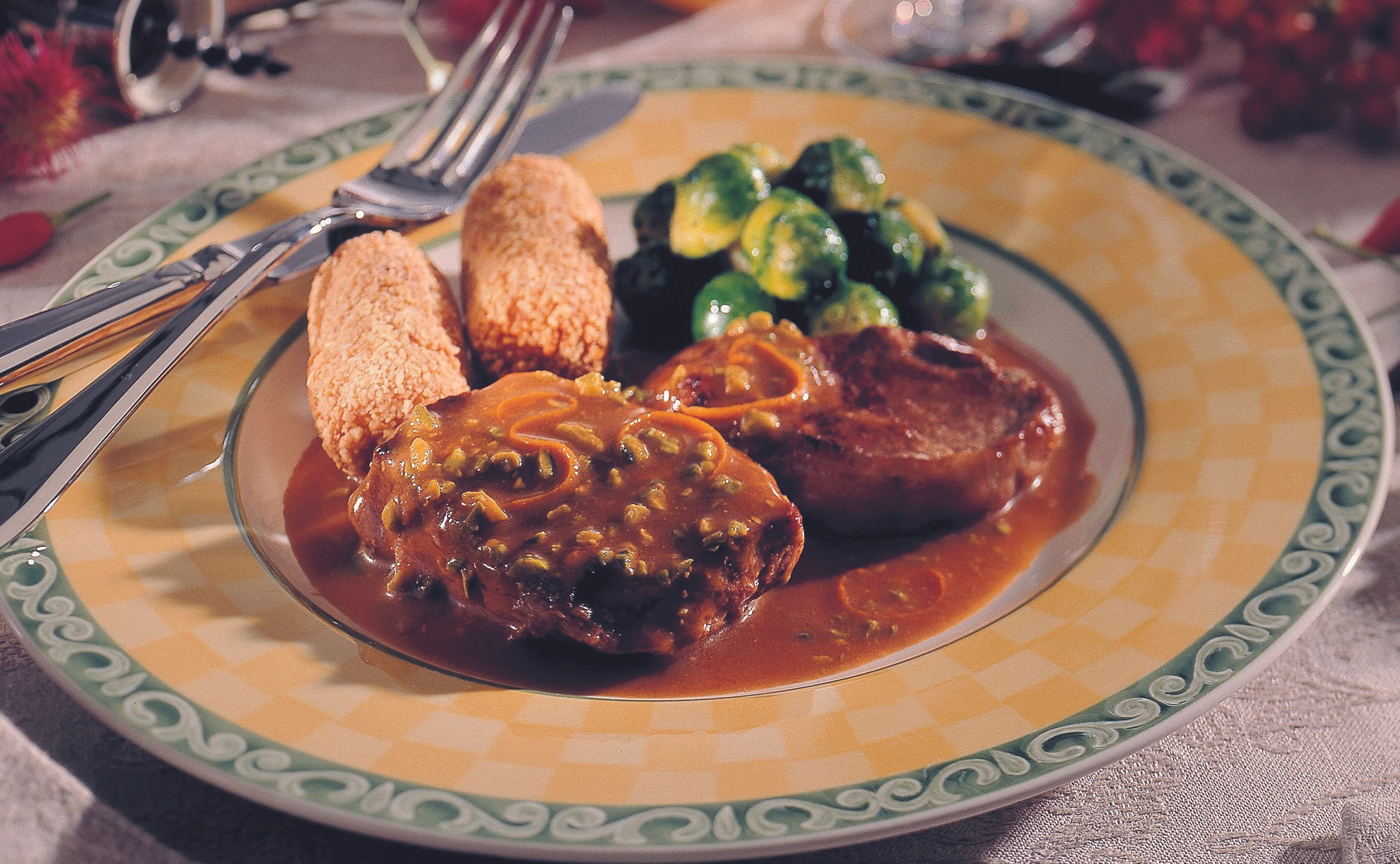 Wildschweinsteak mit Orangen-Pistazien-Sauce