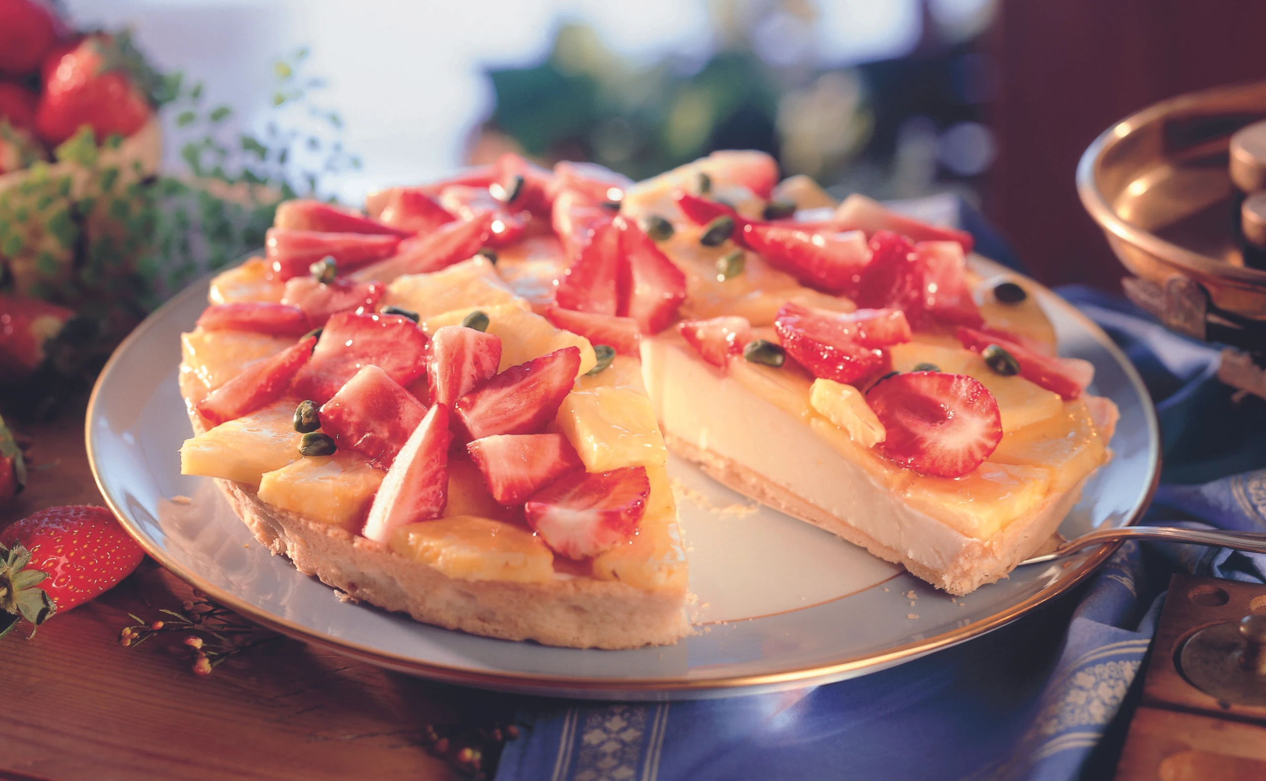 Erdbeer-Ananas-Tarte