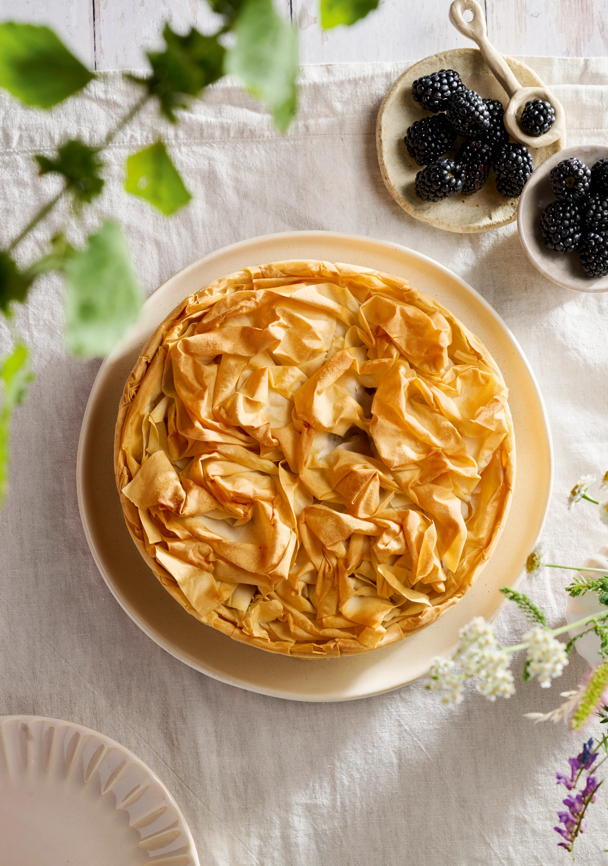 Strudelteig-Brombeer-Kuchen