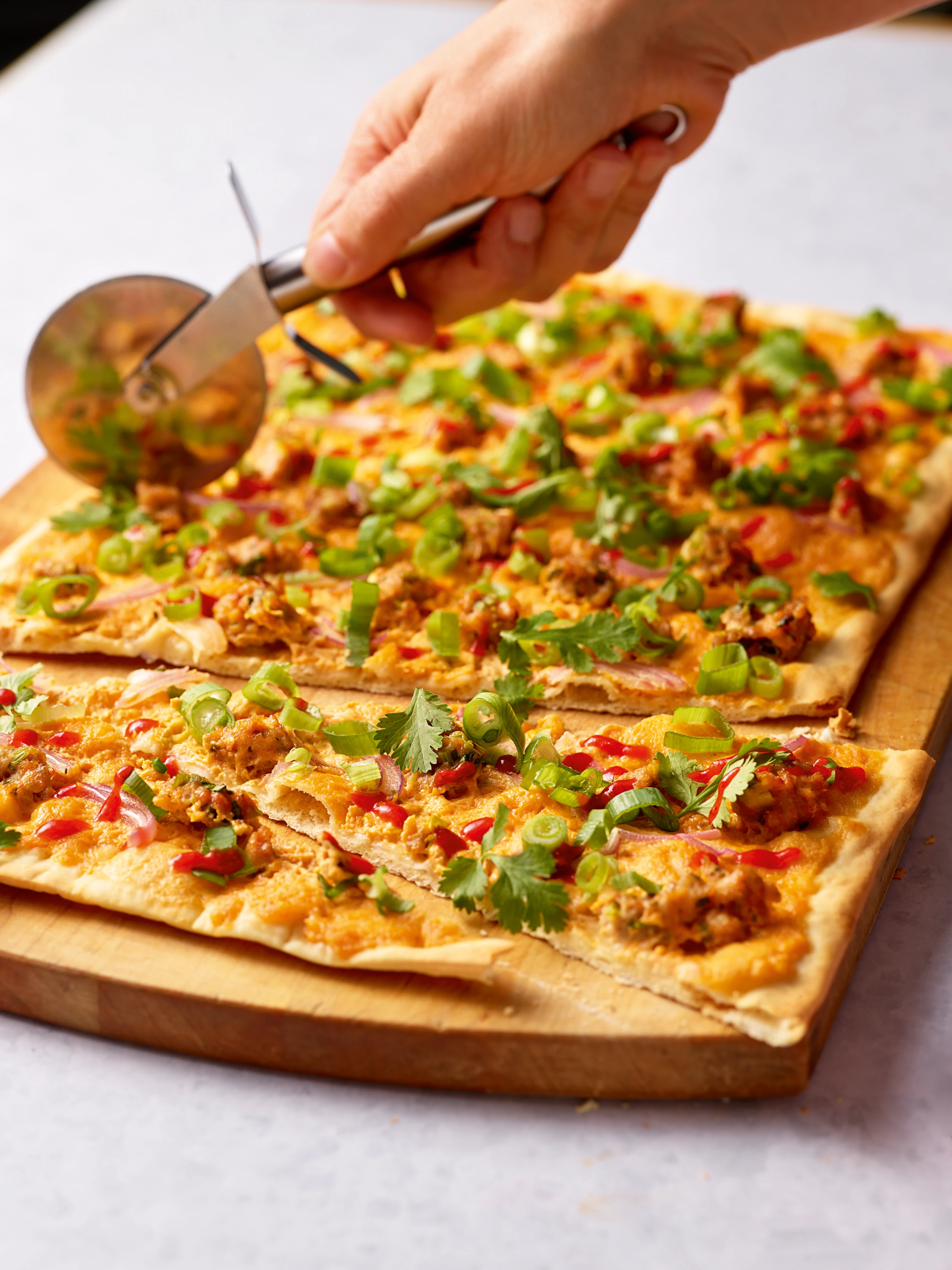 Thai-Flammkuchen mit Huhn